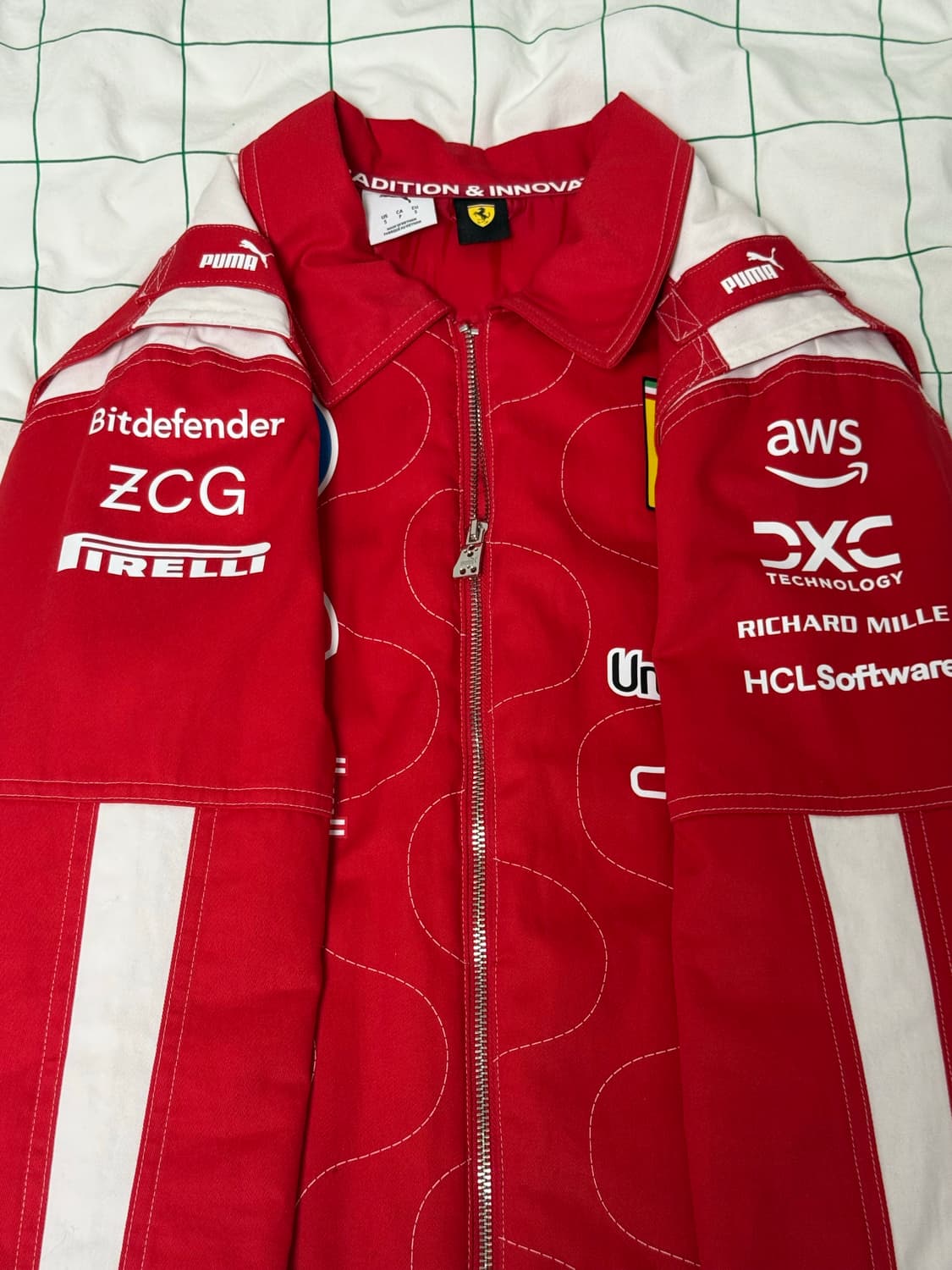 스쿠데리아 페라리 푸마 HP 2025 팀 몬자 레이싱 자켓 로소 코르사 상품이미지5