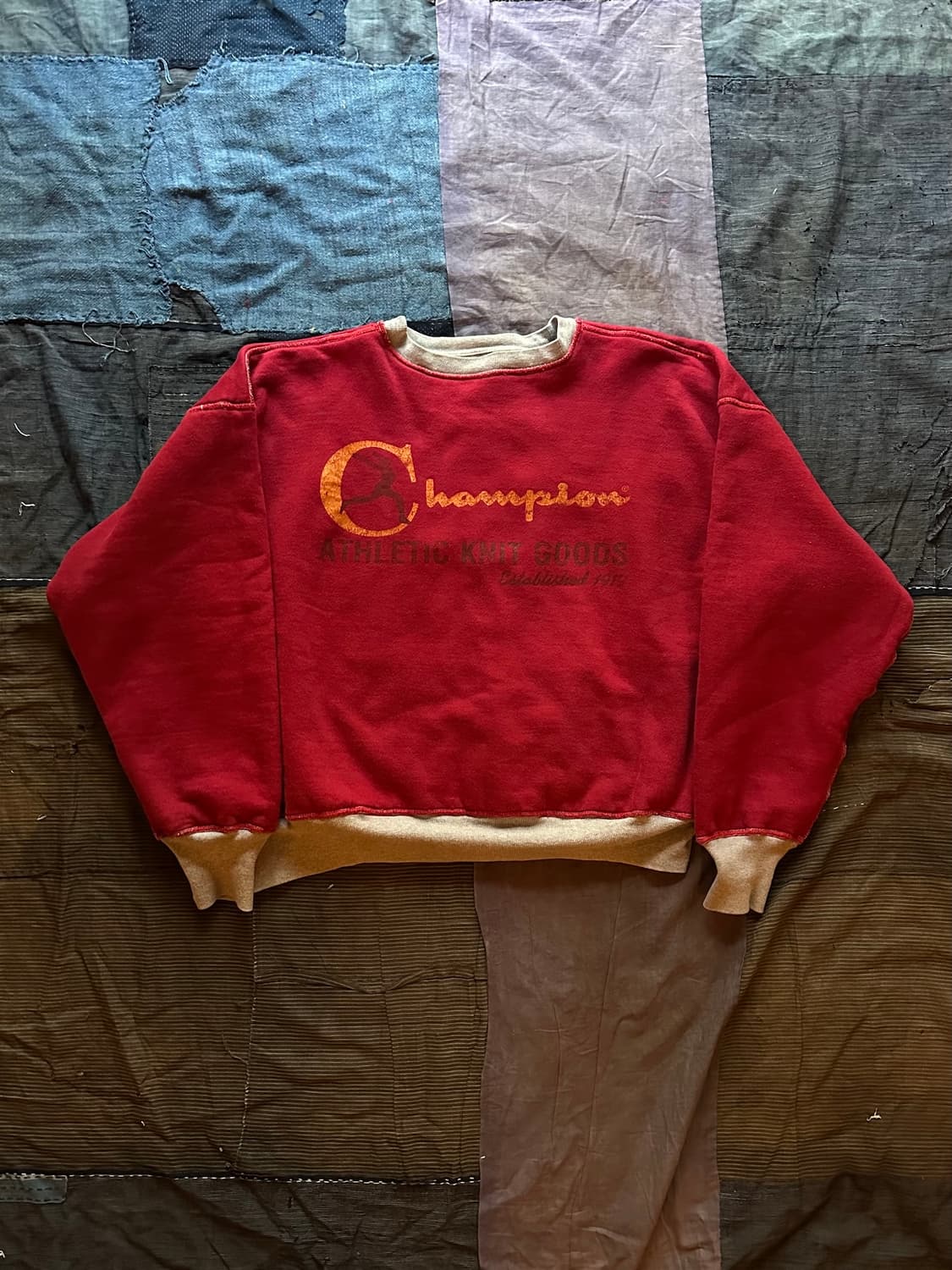 90s USA 빈티지 챔피온 더블페이스 스웻 셔츠 상품이미지1