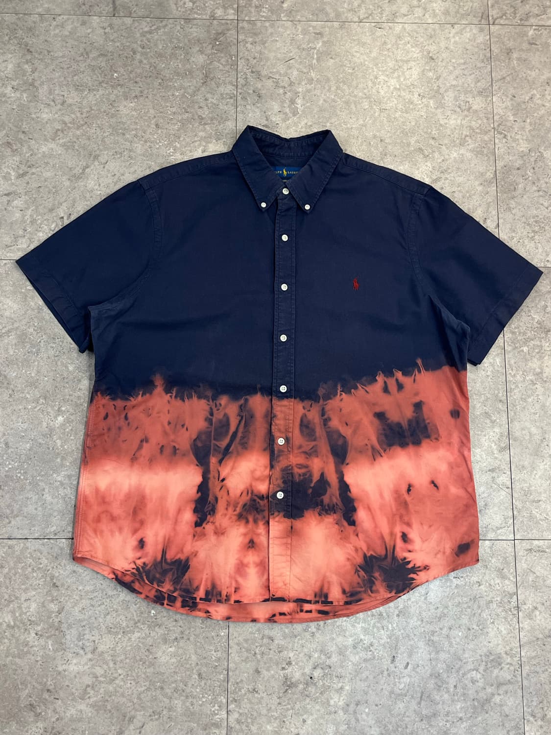 폴로 랄프로렌 타이다이 반팔 셔츠 네이비 XL #csz3716 상품이미지4