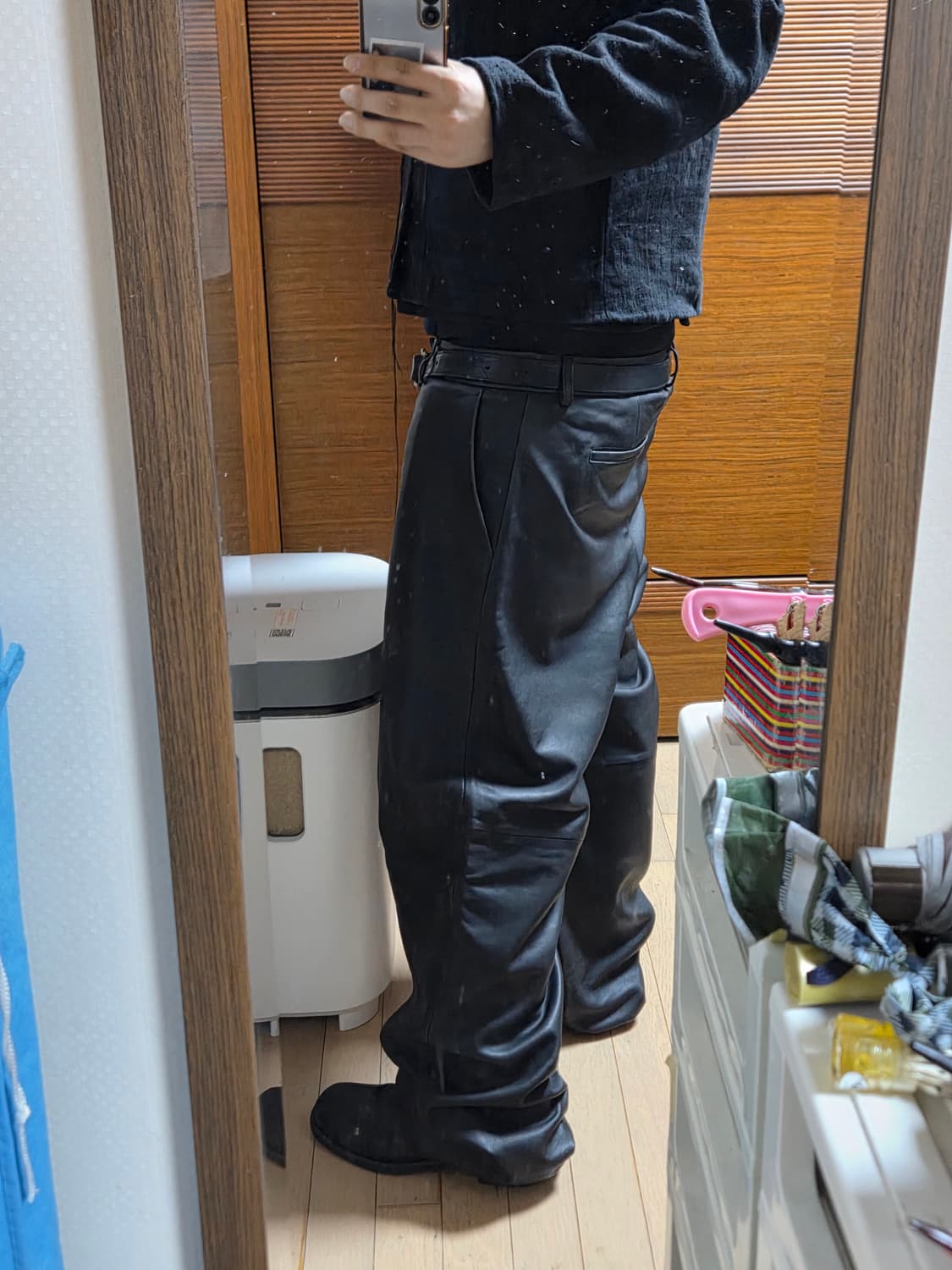 34) 슈프림 램스킨 레더팬츠 상품이미지2