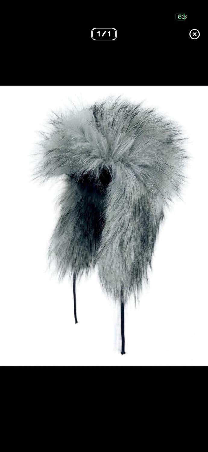 Gray Faux Fur Trapper Hat 상품이미지1