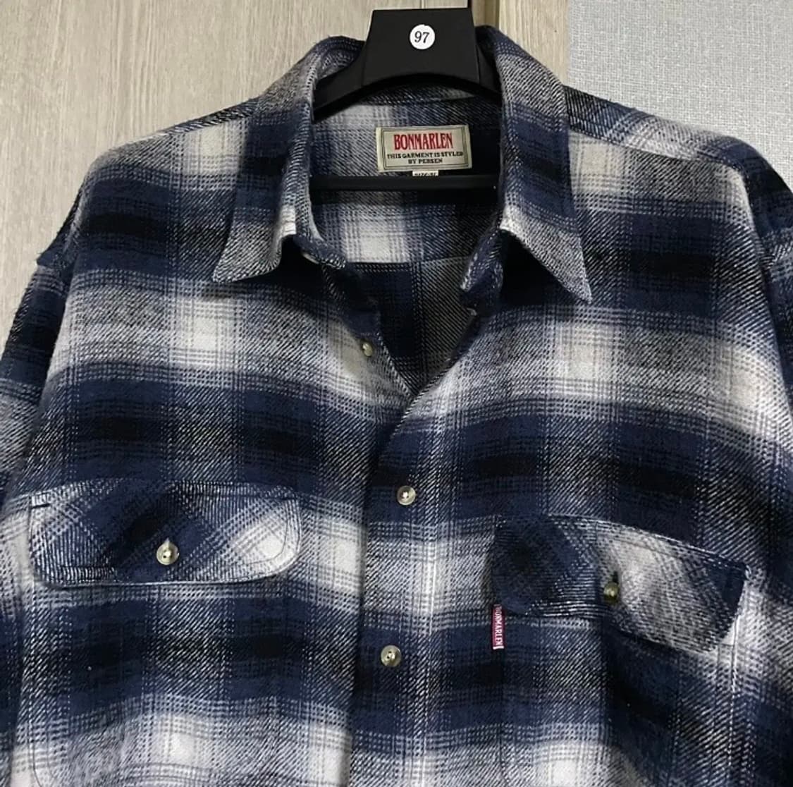 BONMARLEN 빈티지 플란넬 체크셔츠 상품이미지4