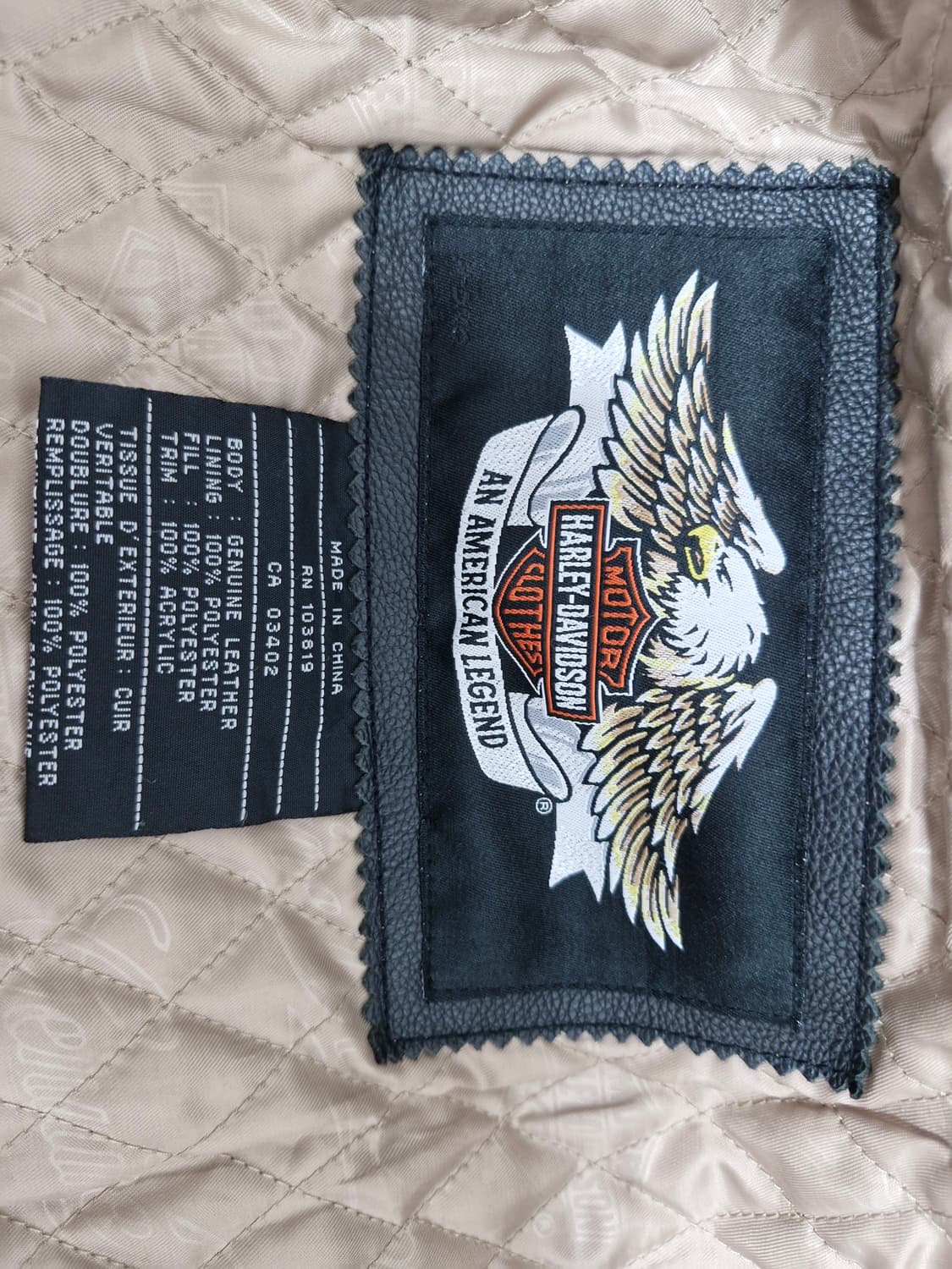 Harley Davidson 가죽 봄버 자켓 상품이미지8