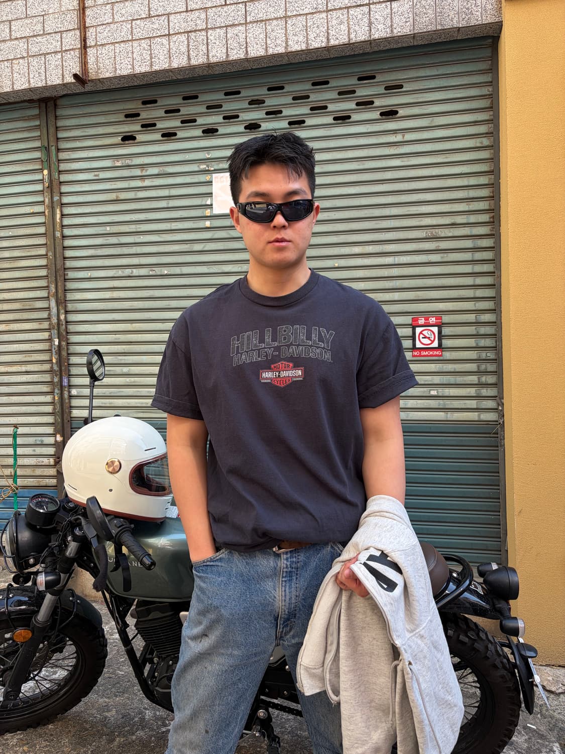 Harley Davidson Hillbilly print faded T 상품이미지5