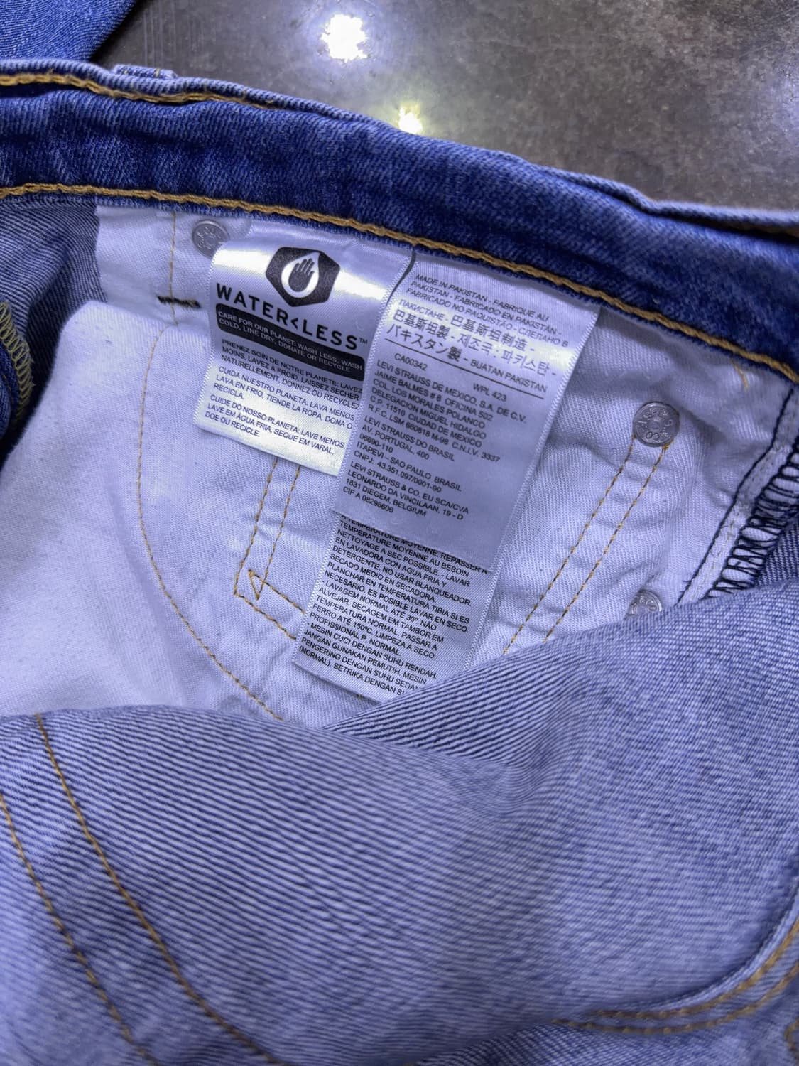 리바이스 510 슬림 스트레이트핏 중청 워싱 데님팬츠 32 상품이미지8