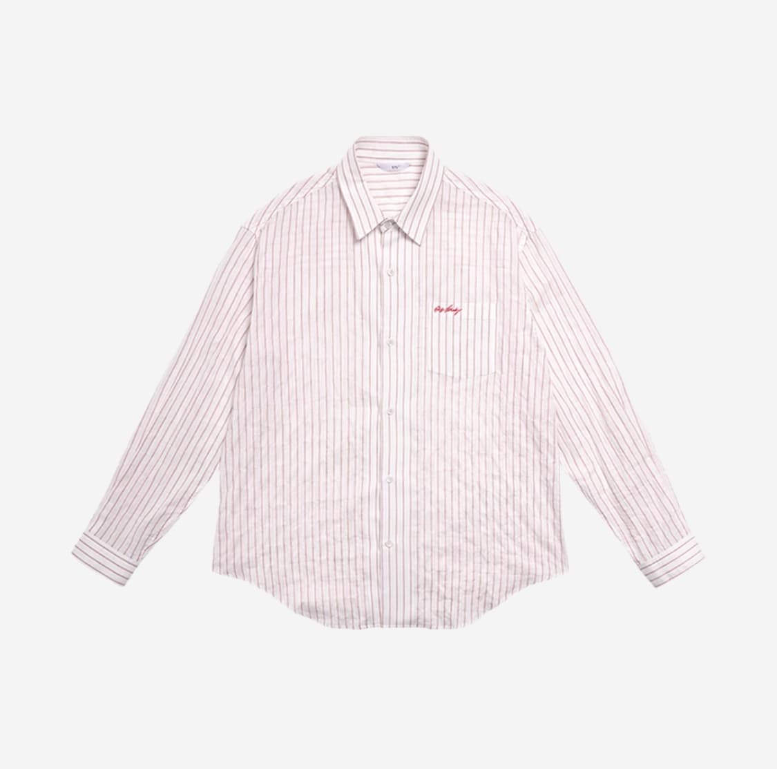 STU 스트라이프 셔츠 레드(M) 상품이미지1