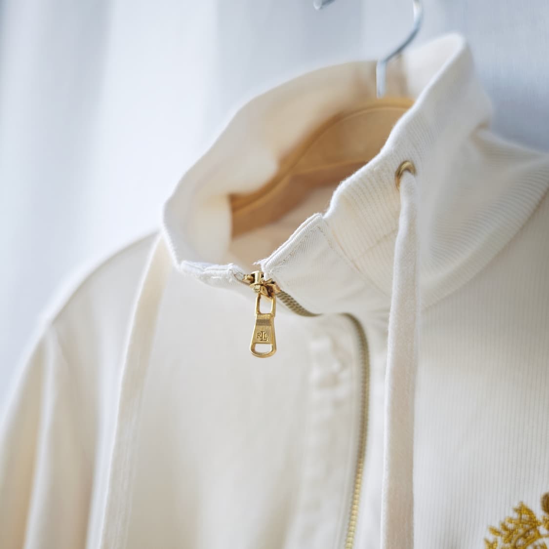 로렌 랄프로렌 골드 크레스트 하프 집업 풀오버 아이보리 S 상품이미지8