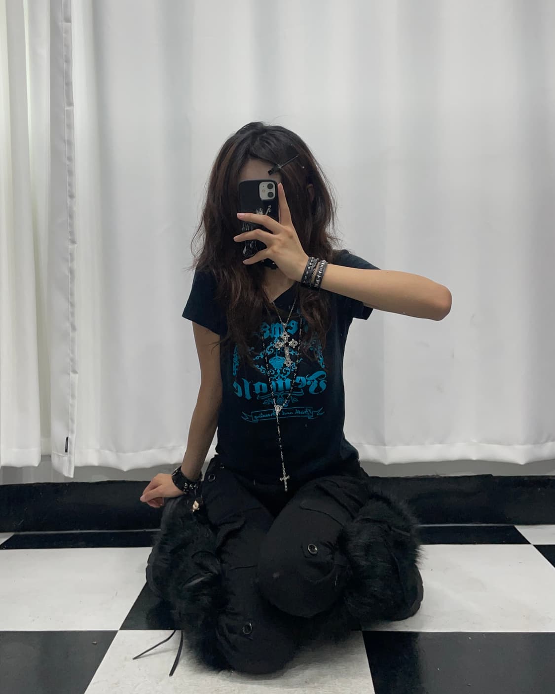 🎸블랙 프린팅 티셔츠🎸 상품이미지3