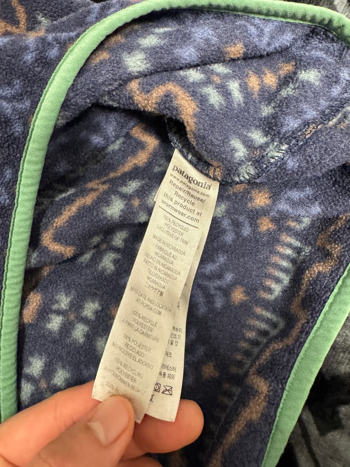 파타고니아 신칠라 스냅 티 풀 오버 와일드 루츠 네이비 그린 상품이미지6