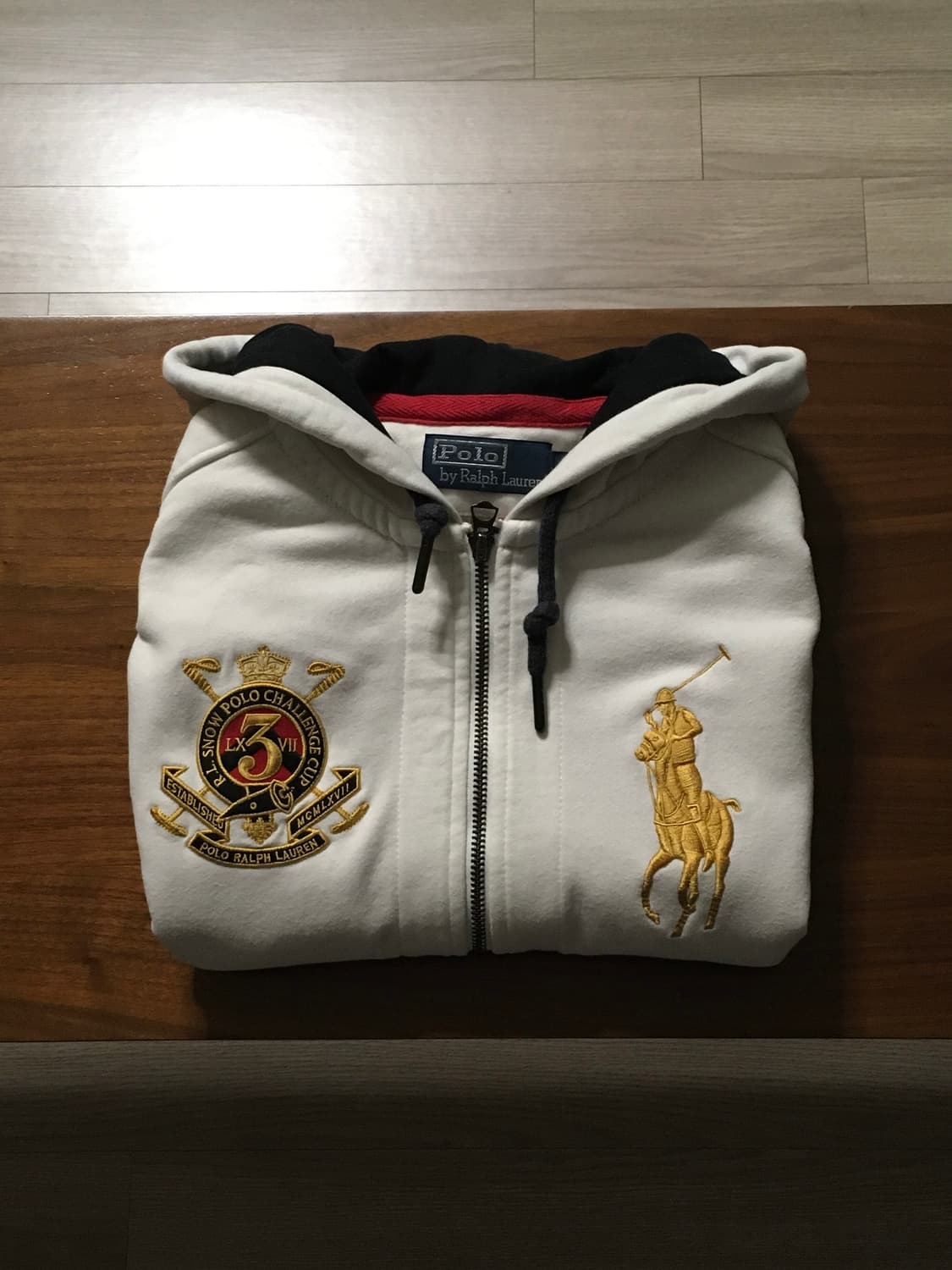 폴로 빅포니 후드집업 화이트 상품이미지1