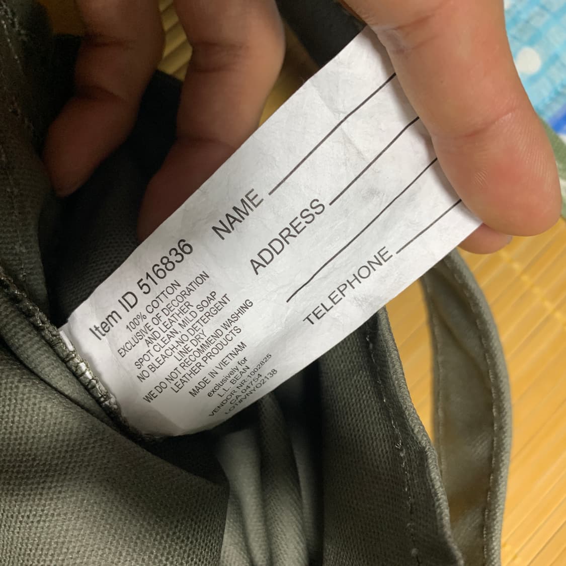 L.L.Bean 엘엘빈 캔버스 2way 토트백 상품이미지3