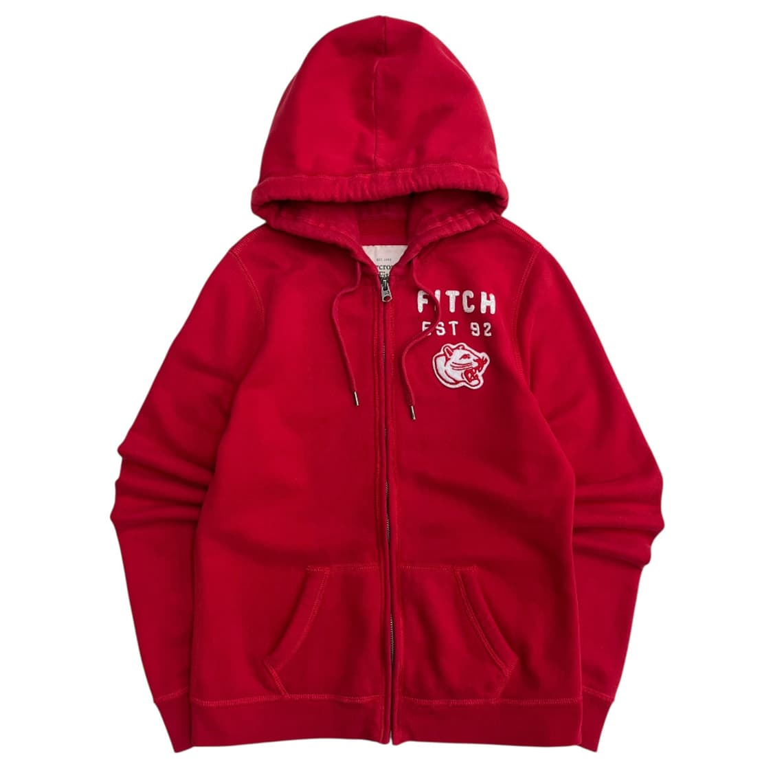 아베크롬비 패치로고 레드 후드집업 L 상품이미지2