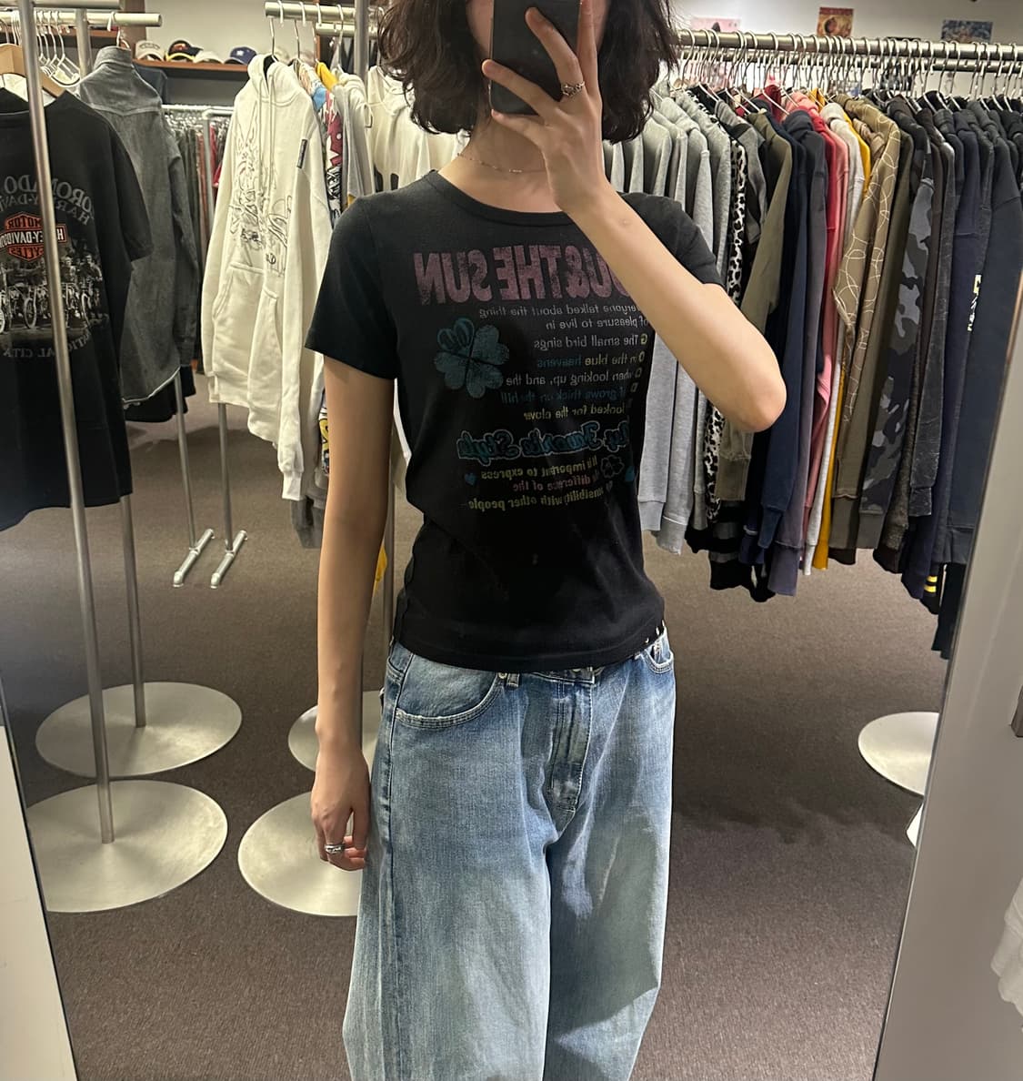 M)Japanese vintage 여성 프린팅 반팔 상품이미지1