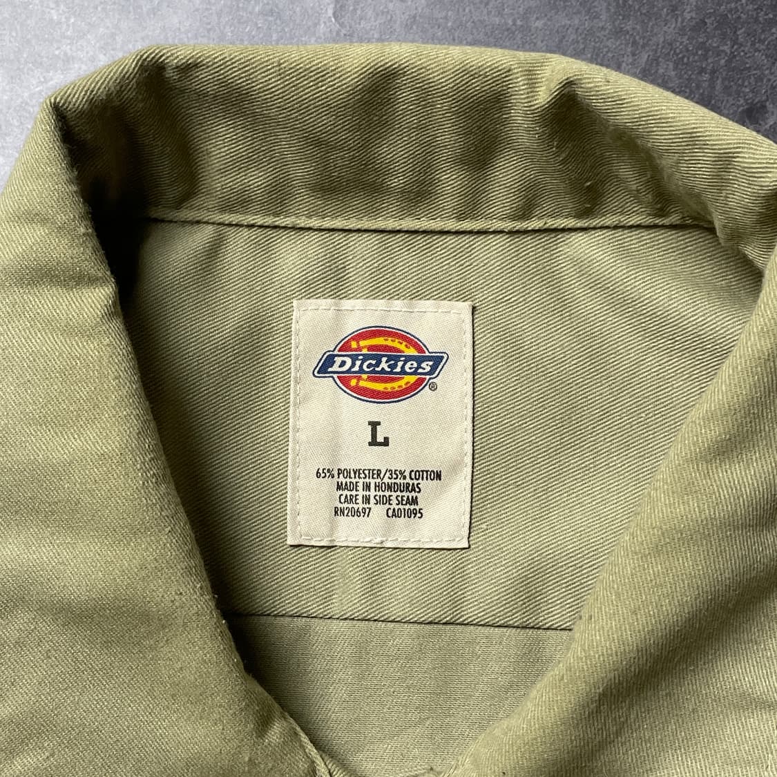 DICKIES 디키즈 빈티지 베이지 코튼 패치 워크 셔츠 A00808 상품이미지10