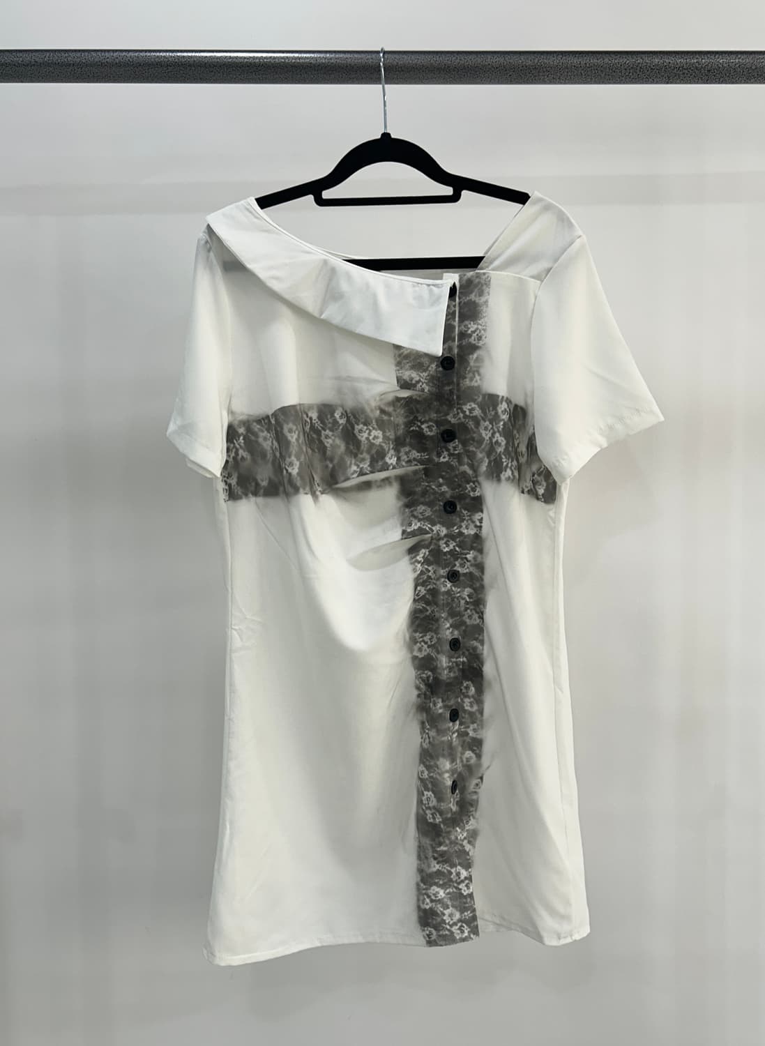 Lace button shirring ops 상품이미지5