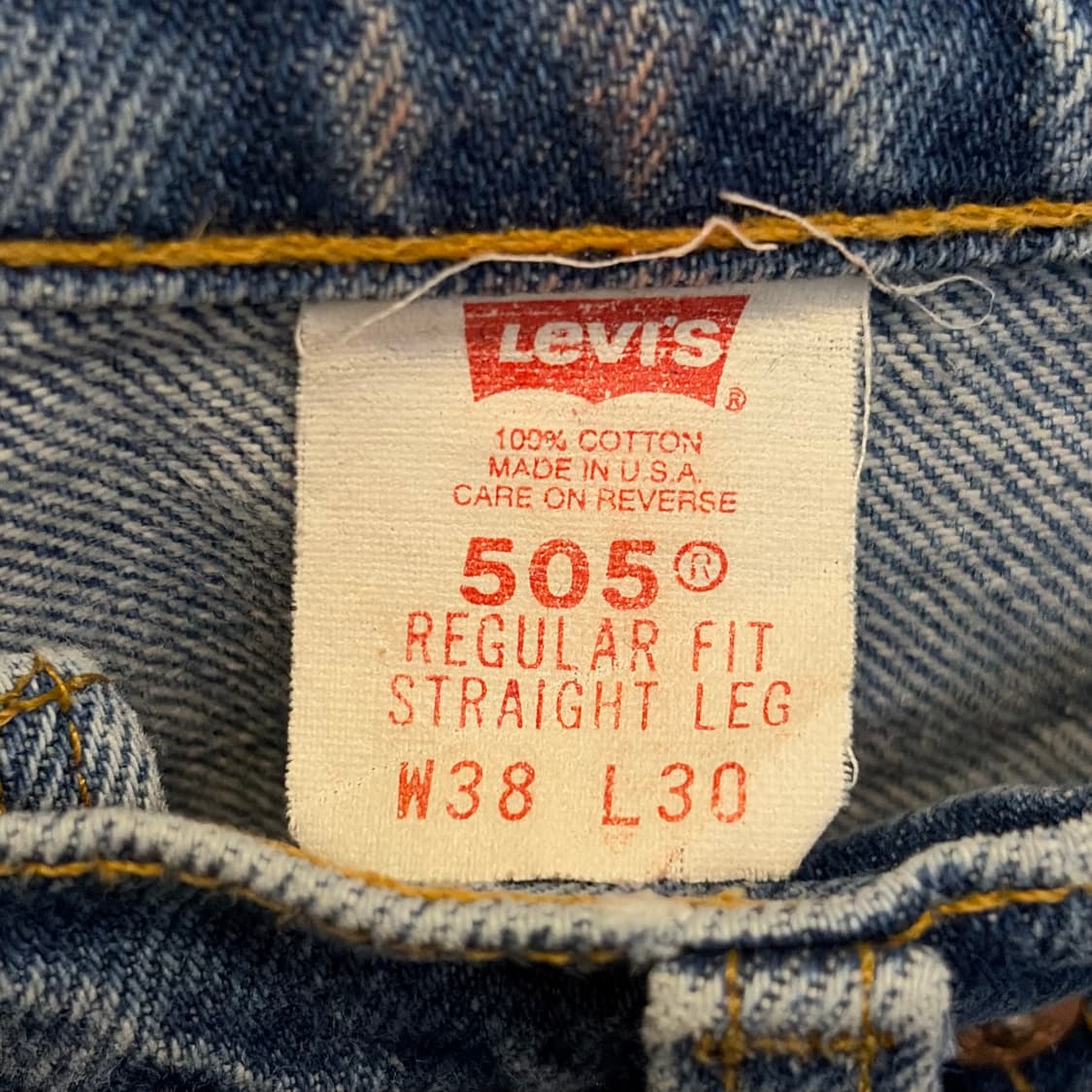 90s Made in USA  빈티지 리바이스 505 오렌지탭 청바지 상품이미지6