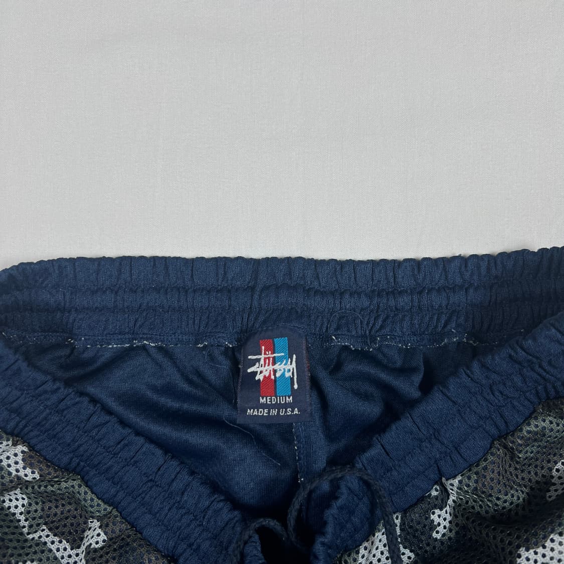 90‘s 스투시 stussy 빅로고 카모 레이어드 밴딩 반바지 상품이미지5