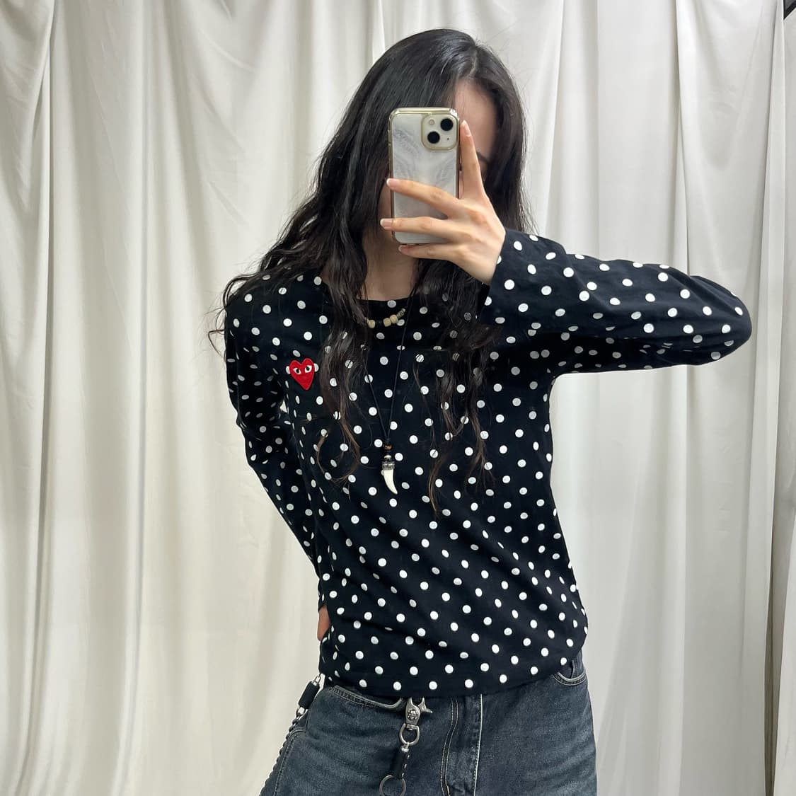 Comme des garcons black dot long sleeves 상품이미지1