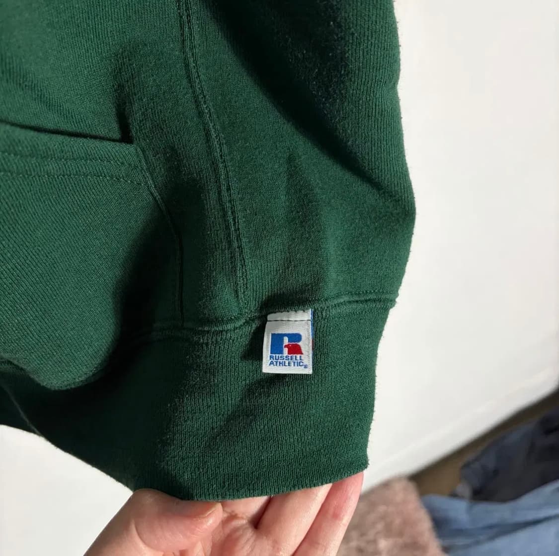 90s Russell Athletic 녹색 후드티(L) 상품이미지3