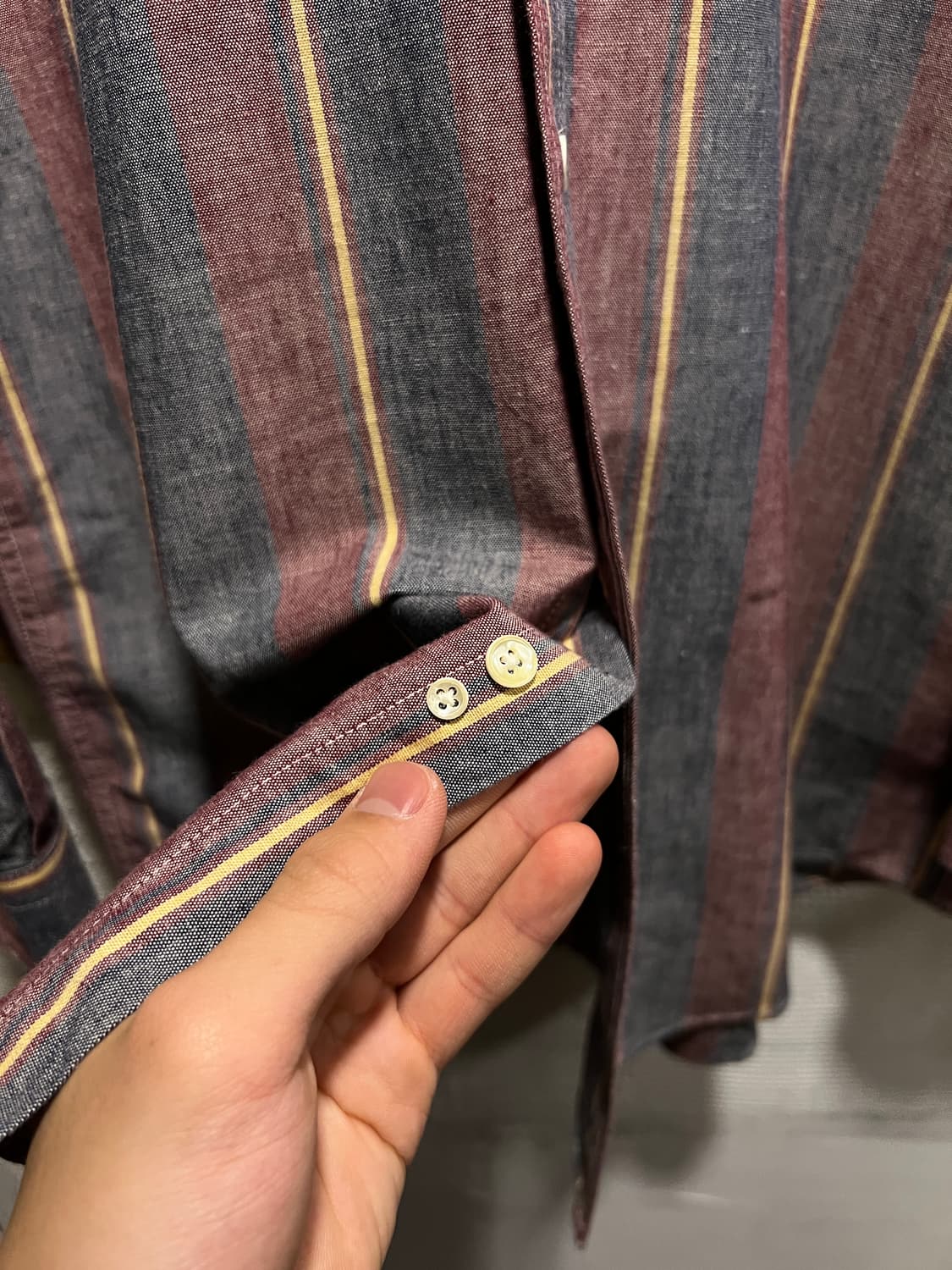 [M]90's 엘엘빈 Made in USA 스트라이프 셔츠 상품이미지6