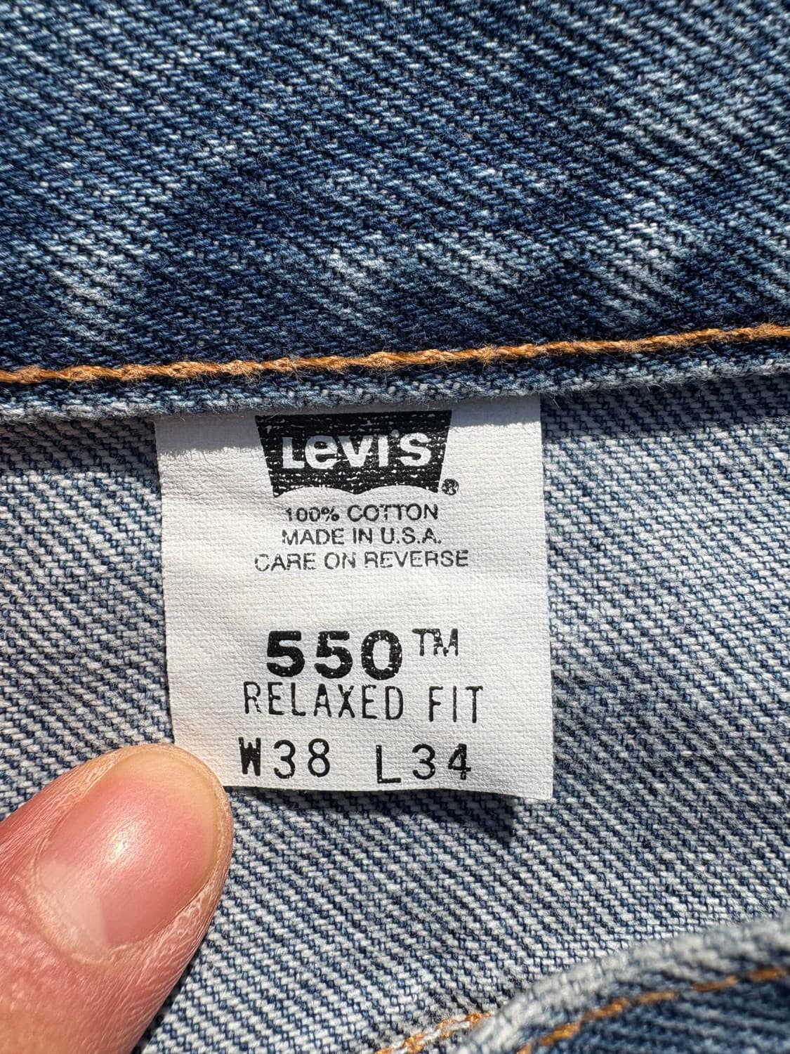 90's 리바이스 550 테이퍼드 데님팬츠 B97 상품이미지4