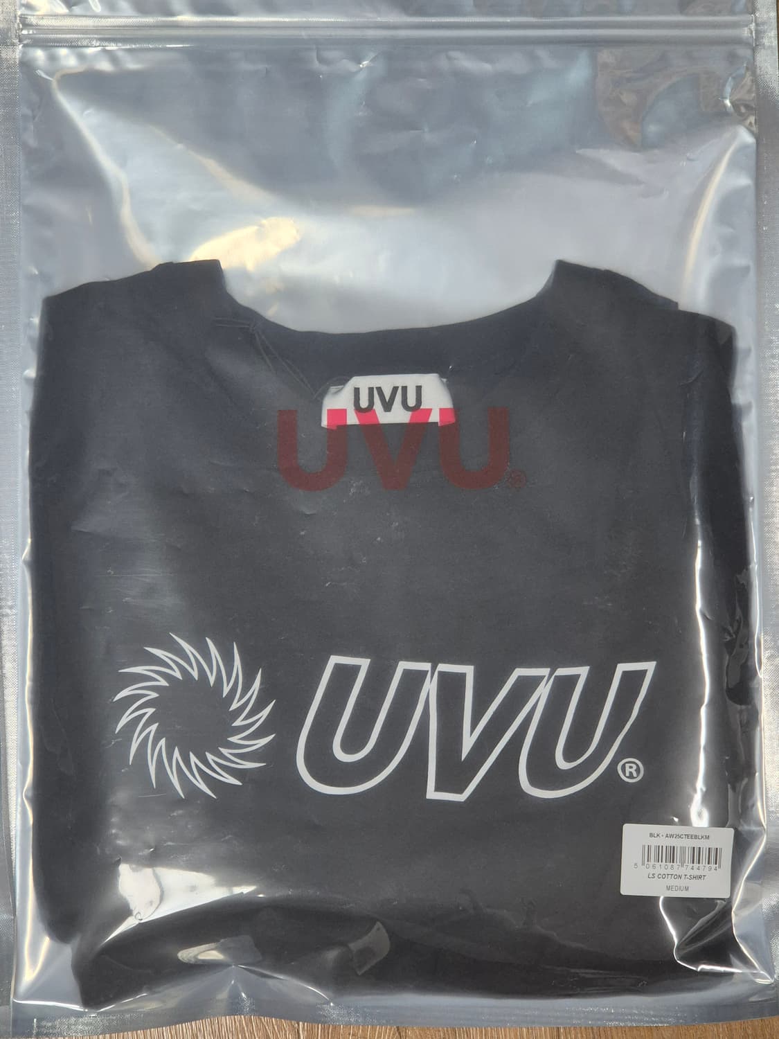 UVU L/S Cotton T-Shirt Black 상품이미지2