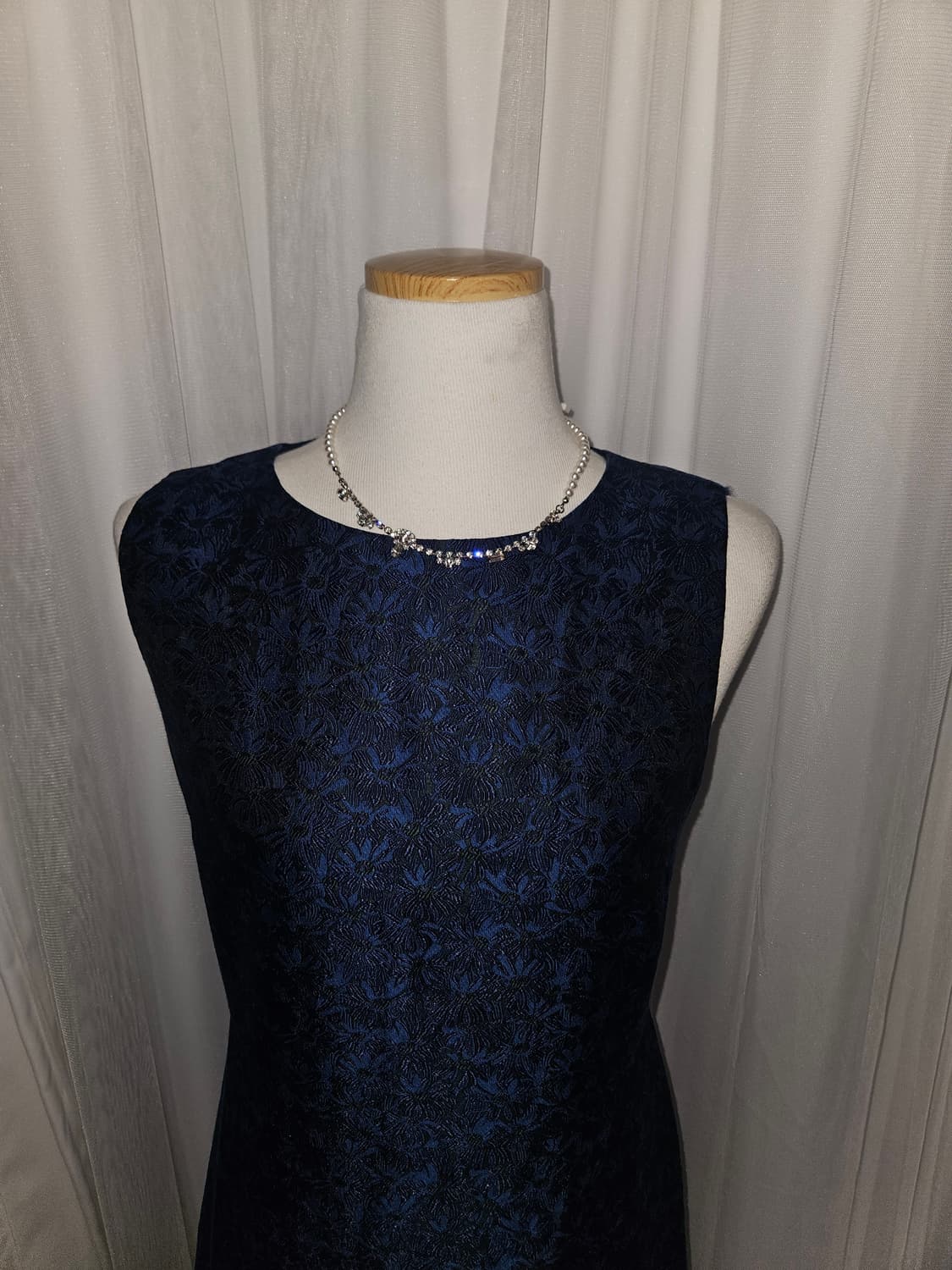 rope picnic 피콕 블루그린 자카드 드레스 상품이미지2