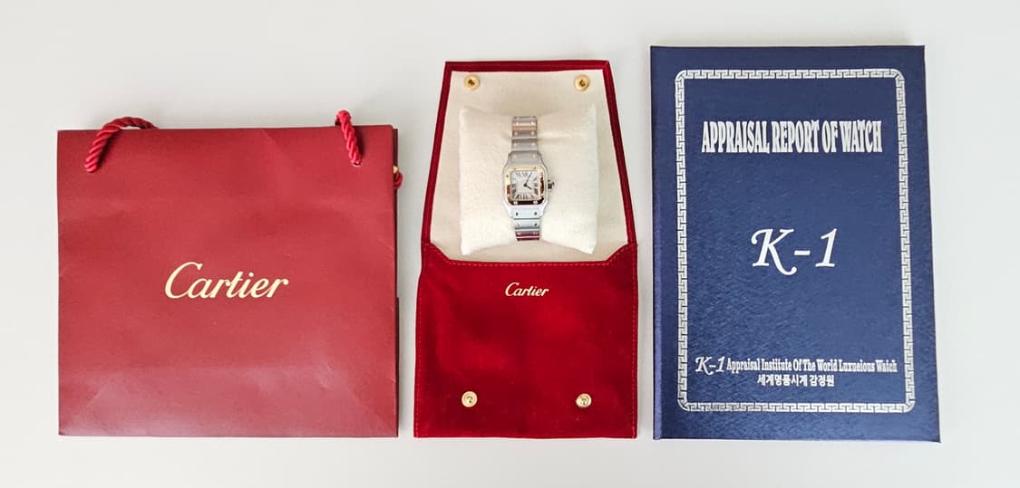 까르띠에 산토스 갈베 18k콤비 스몰 쿼츠 상품이미지6