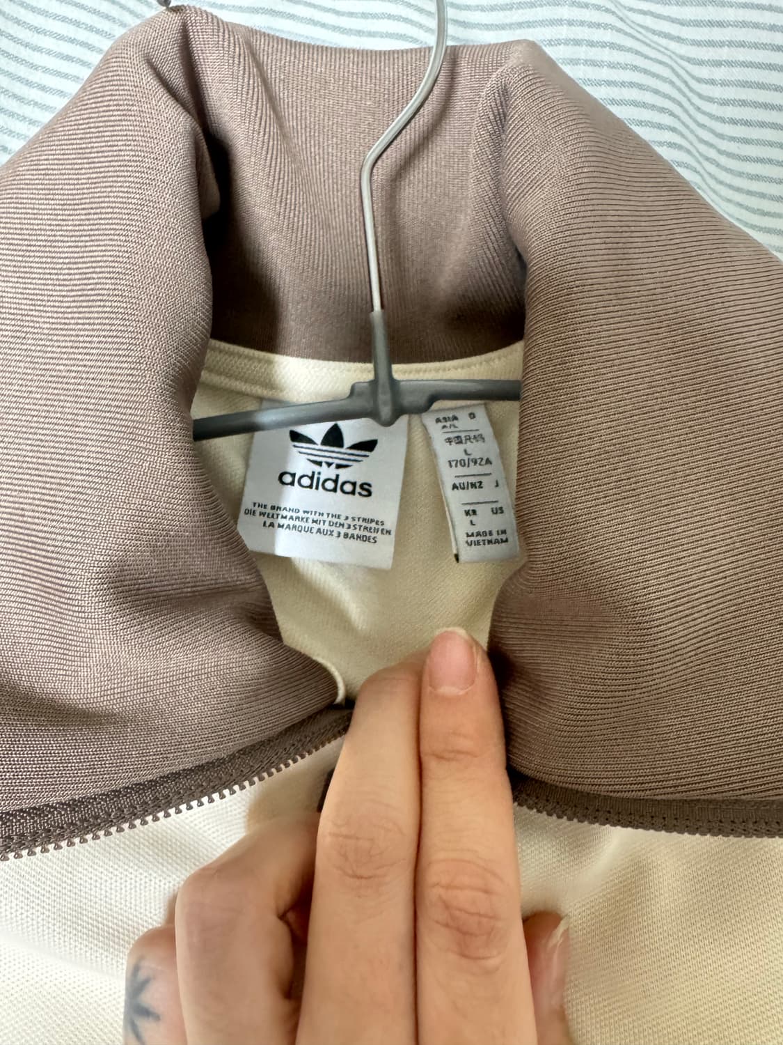 아디다스 져지 여성 베이지 L 상품이미지2