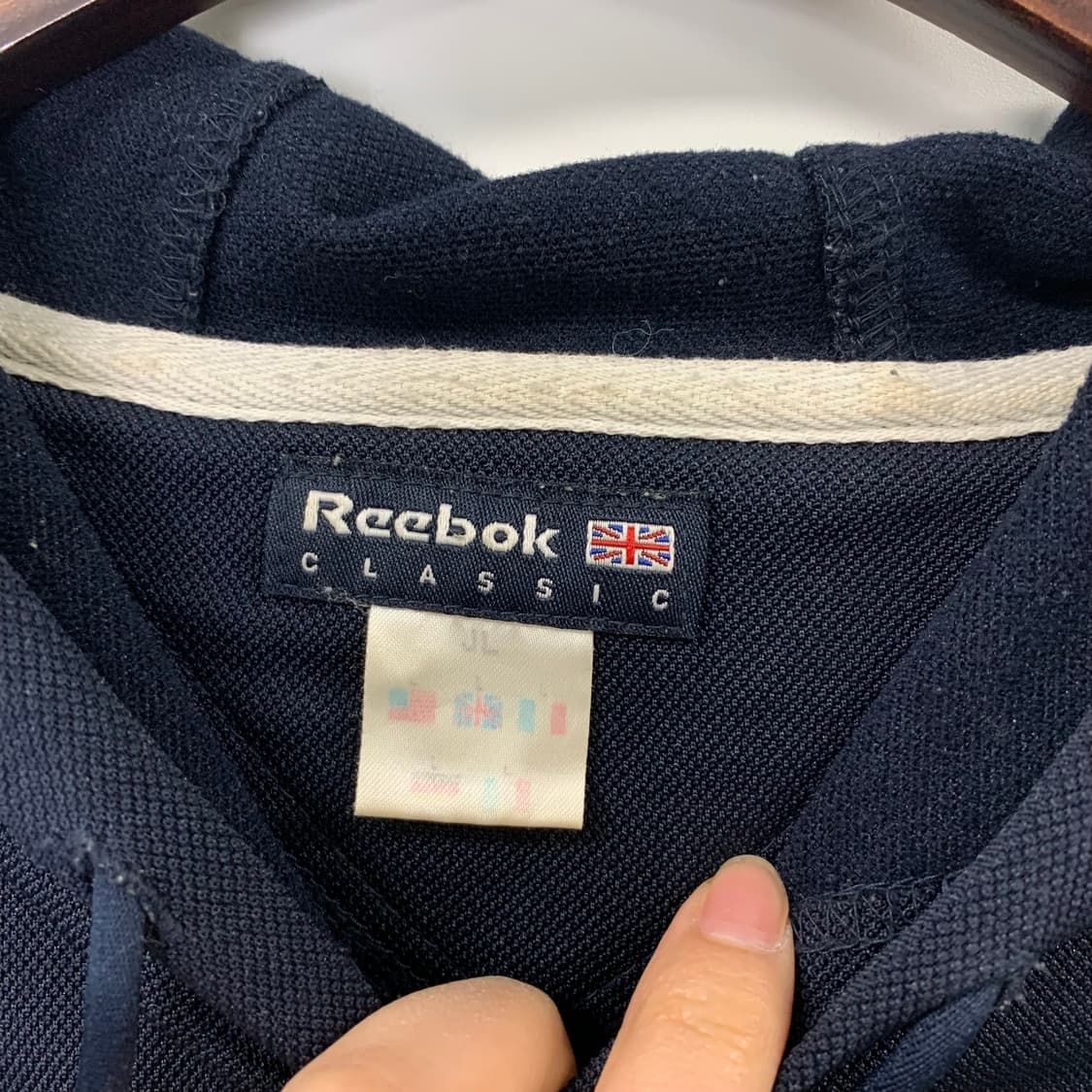 리복 스펠아웃 네이비 후드티 상품이미지6