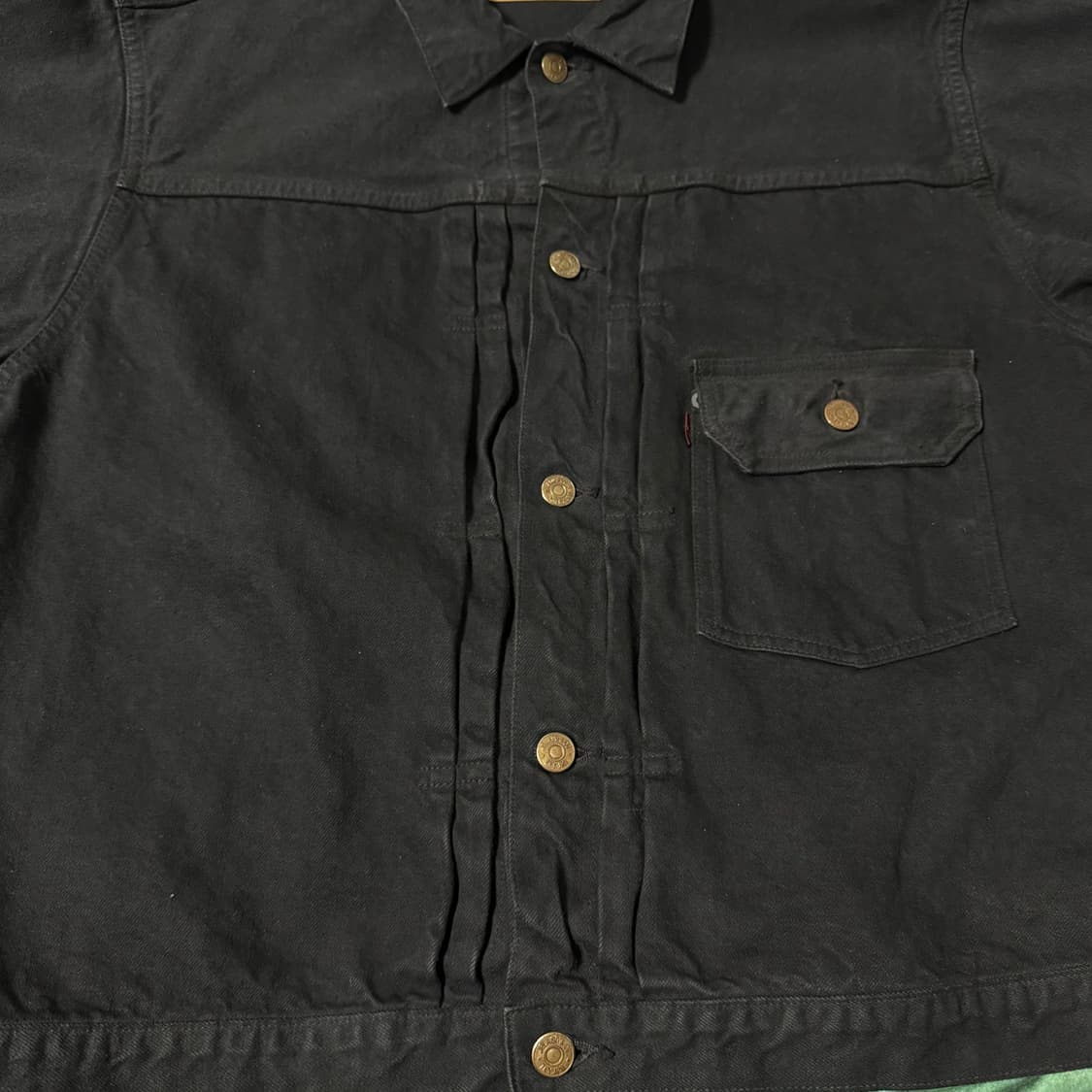 [XXL]제라도 410XX 가공 서퍼 블랙 데님 트러커 자켓 상품이미지7