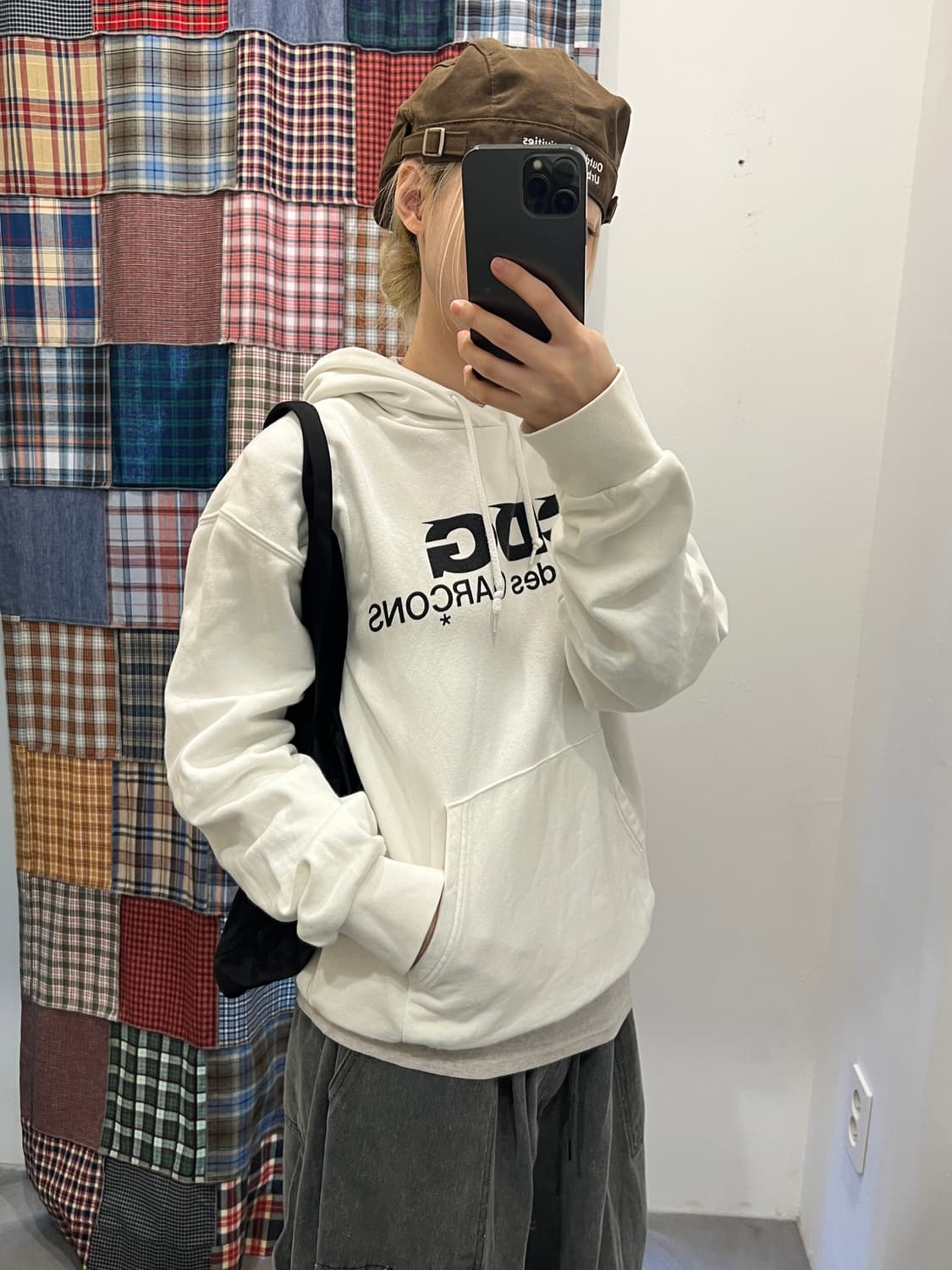 CDG 화이트 후드티 상품이미지3