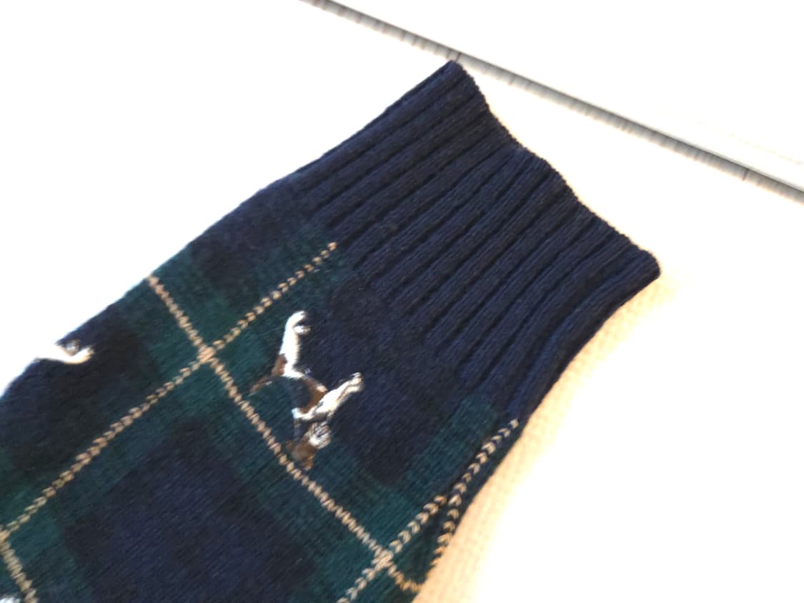 폴로 랄프로렌 도그자수 타탄체크 울 자수 상품이미지6