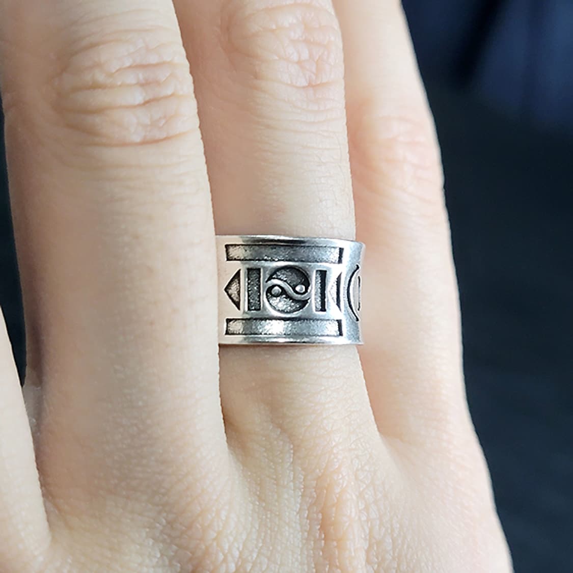 Circa 실버 남자 엔틱 빈티지 명품 고대 상징 문양 반지 상품이미지7