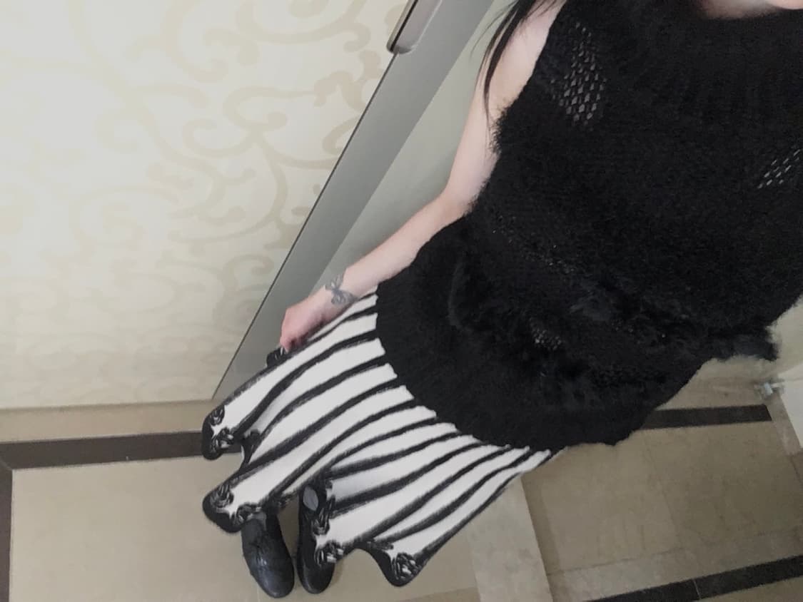 vintage rose jacquard knit skirt 상품이미지2