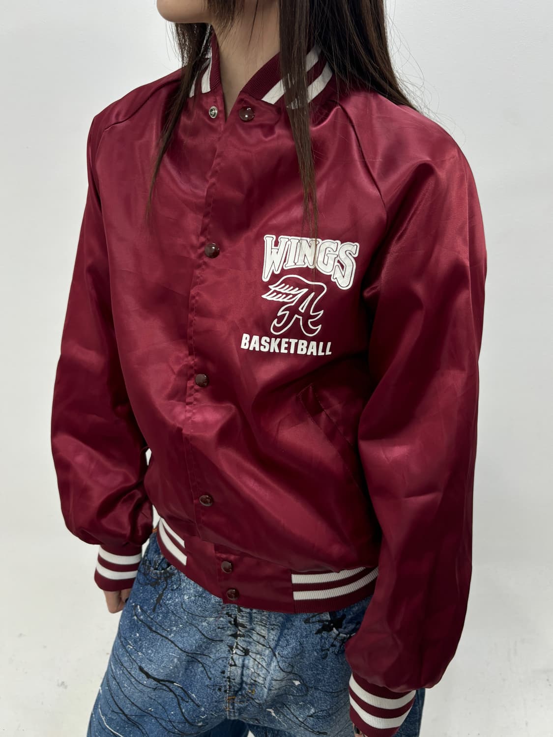 90s 올트스쿨 버건디 스타디움from usa  상품이미지3