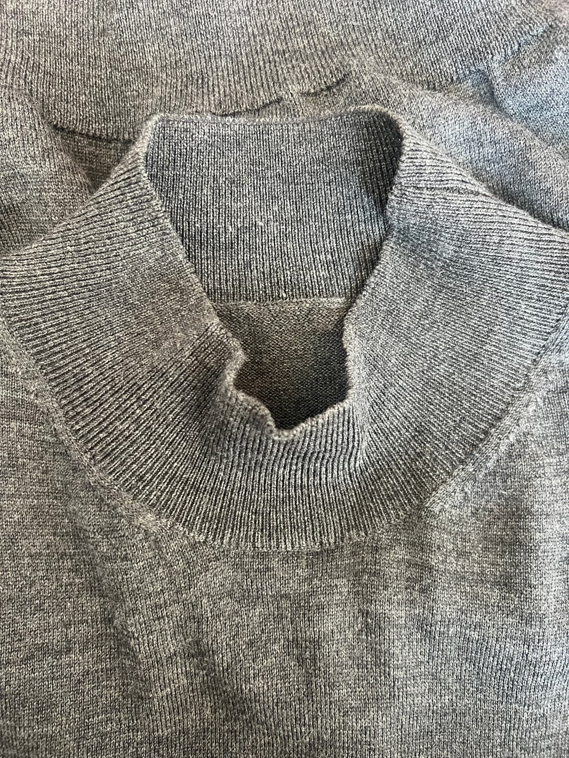 아쿠아스큐텀 남성 그레이 하프터틀넥니트 울니트 상품이미지5