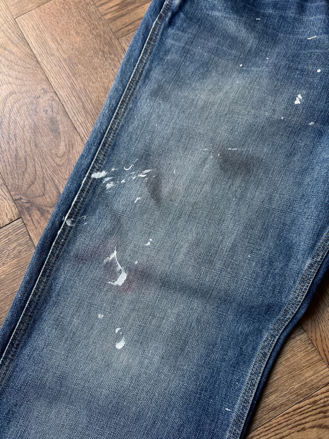 [34]칼하트 WIP 빈티지 페인팅 워크 데님 팬츠 상품이미지4