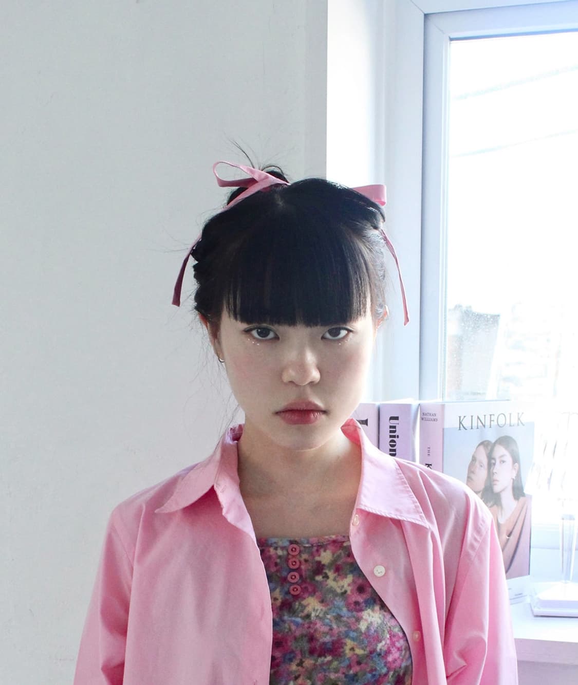 르몽드페페 리본 스크런치 <핑크 상품이미지2