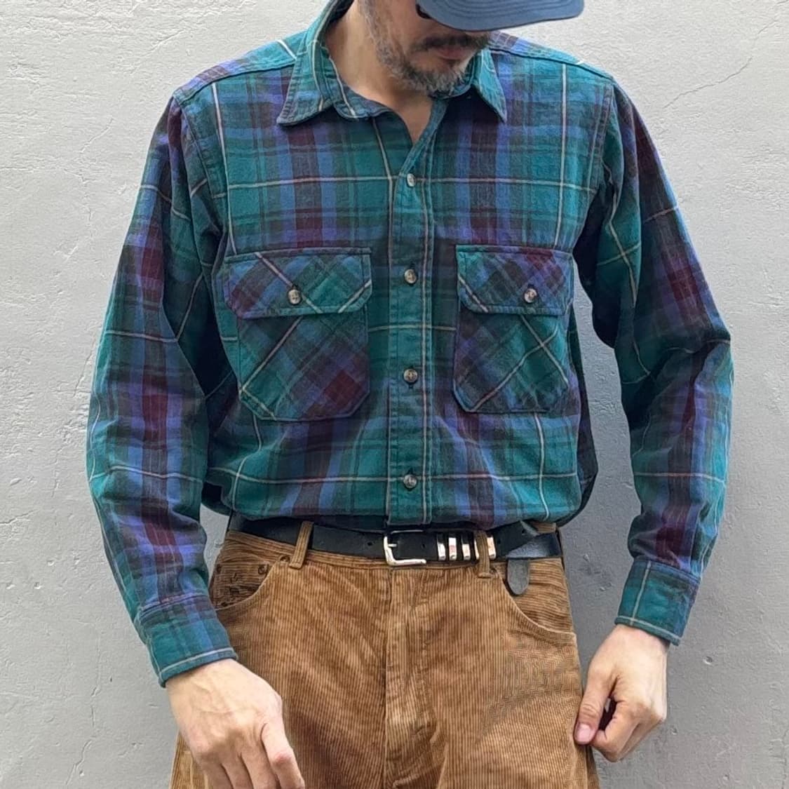 90년대 미국 울리치 헤비코튼 체크셔츠 상품이미지9