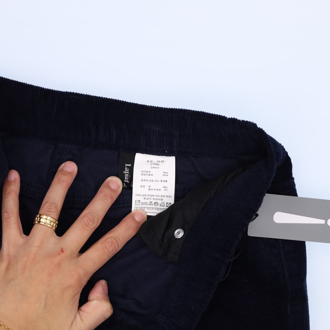 [74-95(구66)] 새상품 라삐아프 여성 코듀로이 부츠컷 1104HR 상품이미지4
