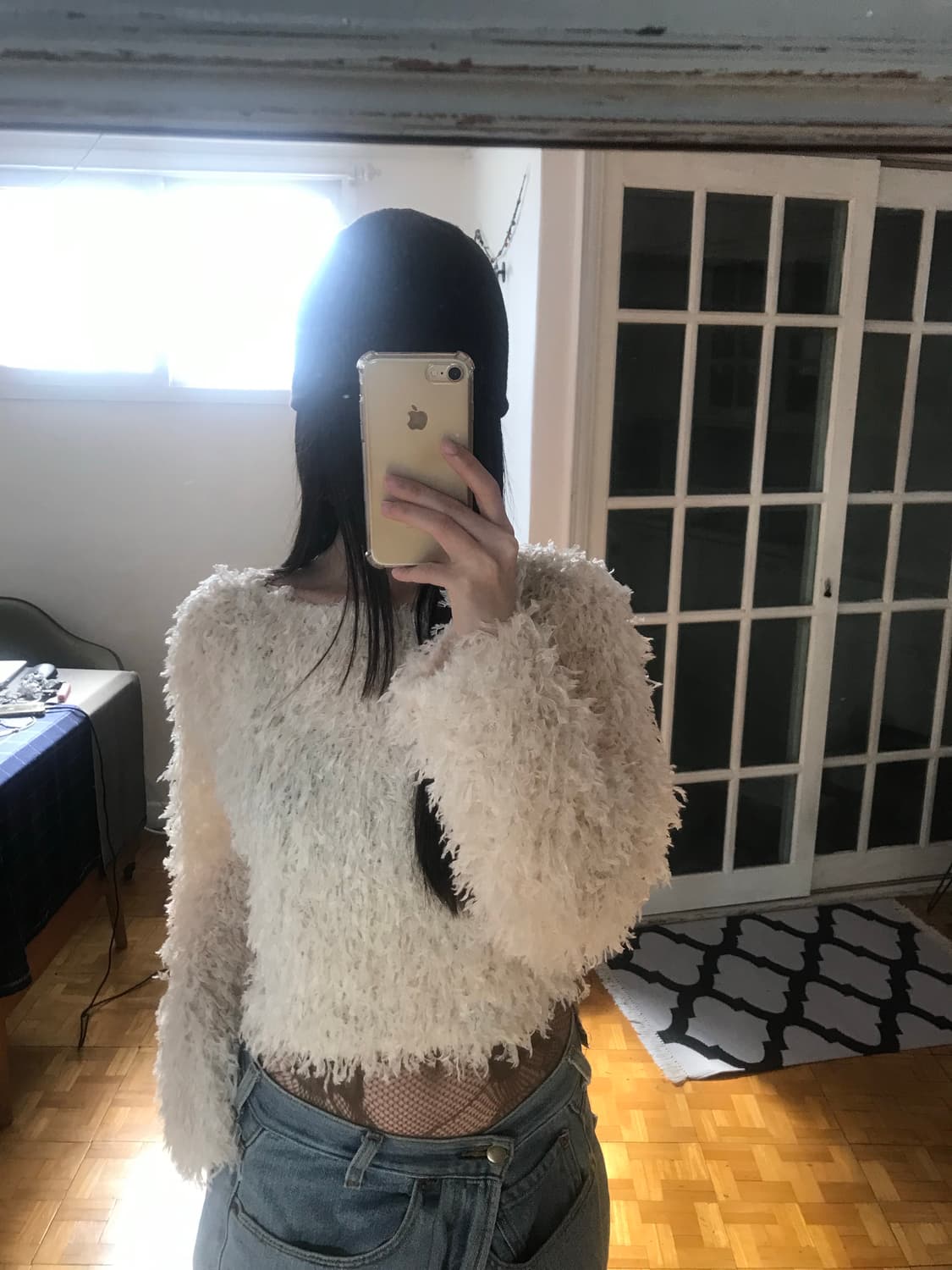 vintage ivory fur knit 상품이미지5