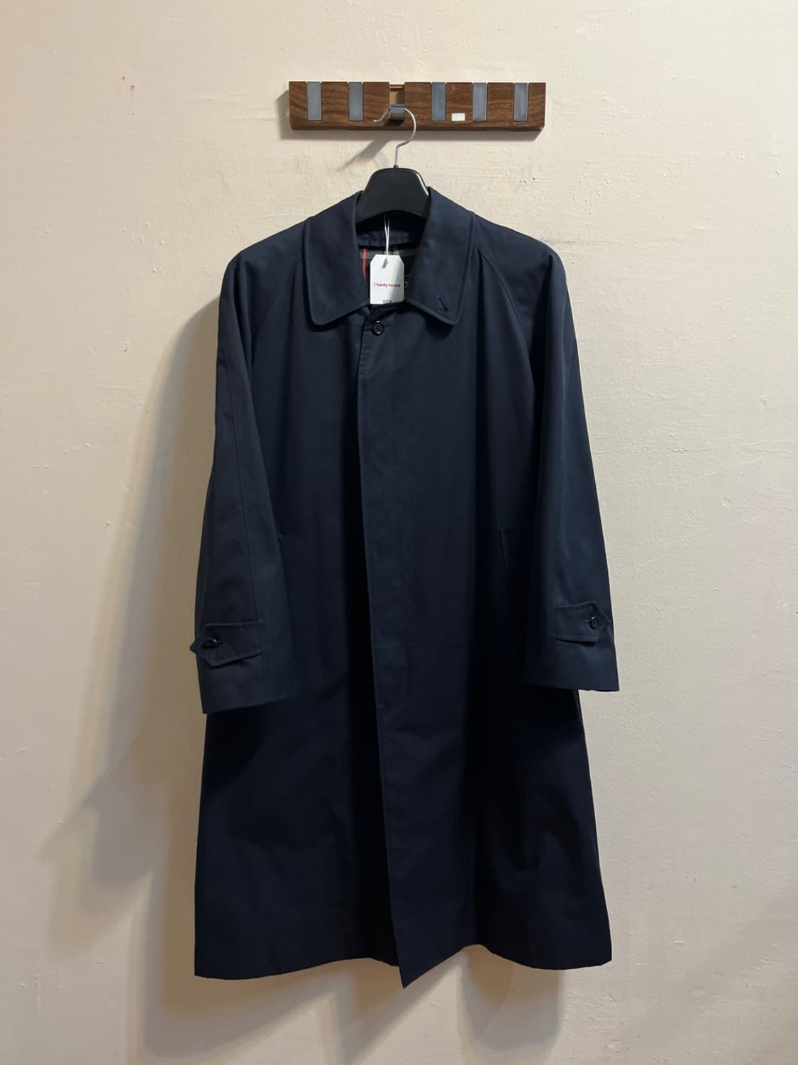 버버리 네이비 싱글 브레스티드 맥 코트 상품이미지1