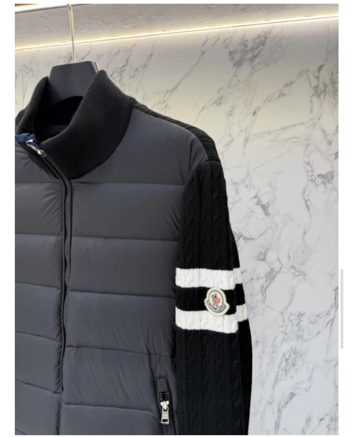 (새상품)몽클레어 니트패딩 그레이/블랙 남녀공용 상품이미지8