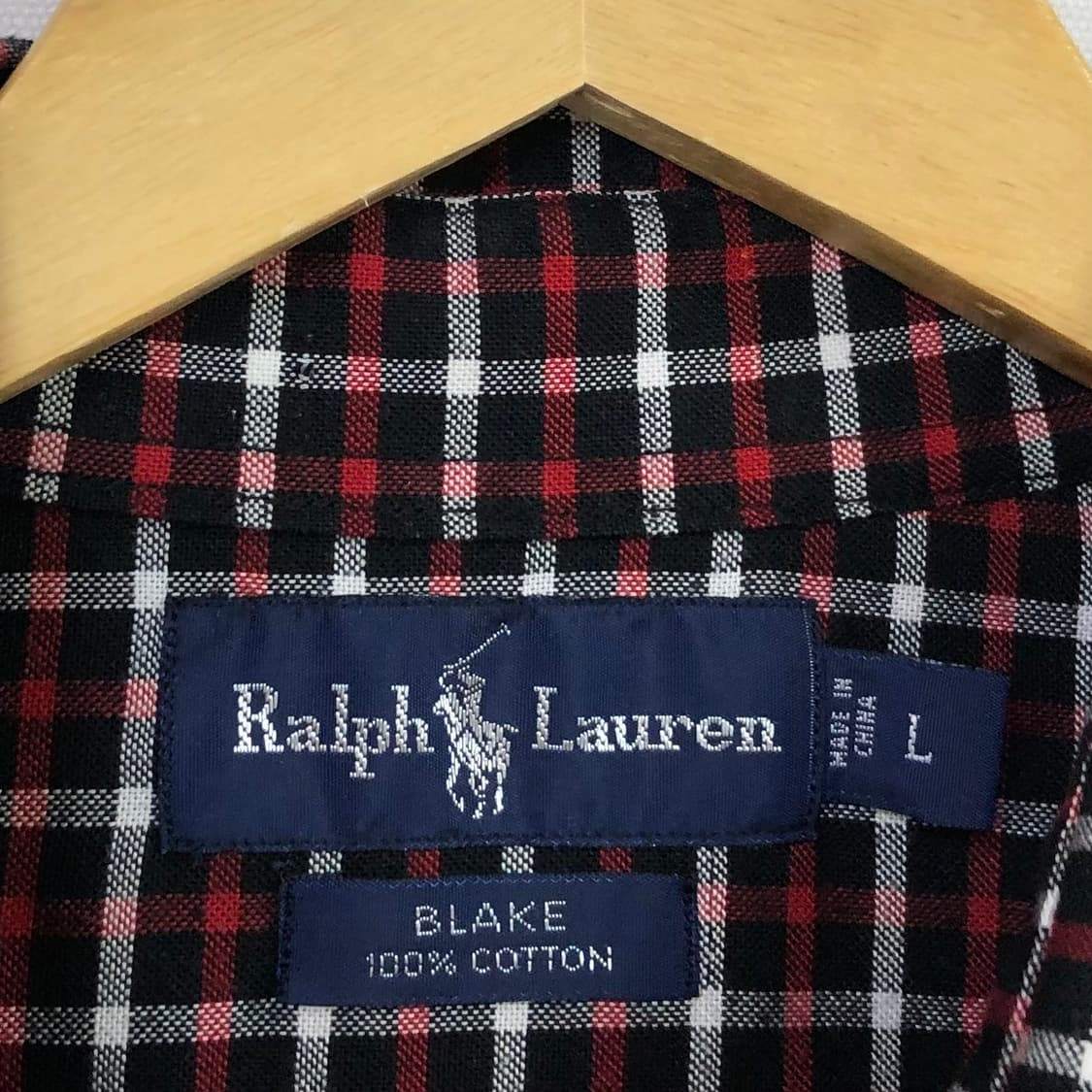 Xxl 폴로 옥스포드 블랙 체크 셔츠 상품이미지3