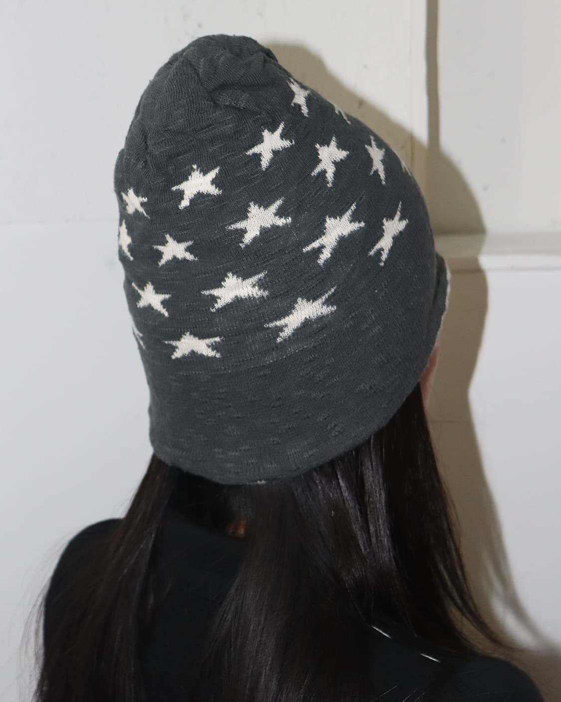 카시라 스타 패턴 니트 햇 상품이미지3