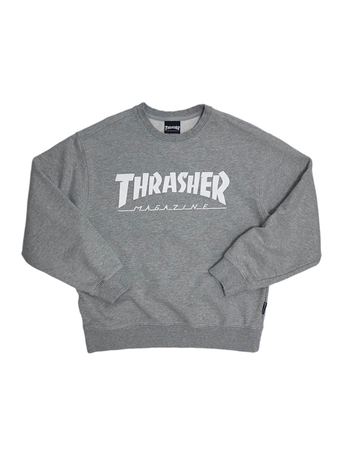 트레셔 빅로고 그레이 맨투맨 상품이미지1