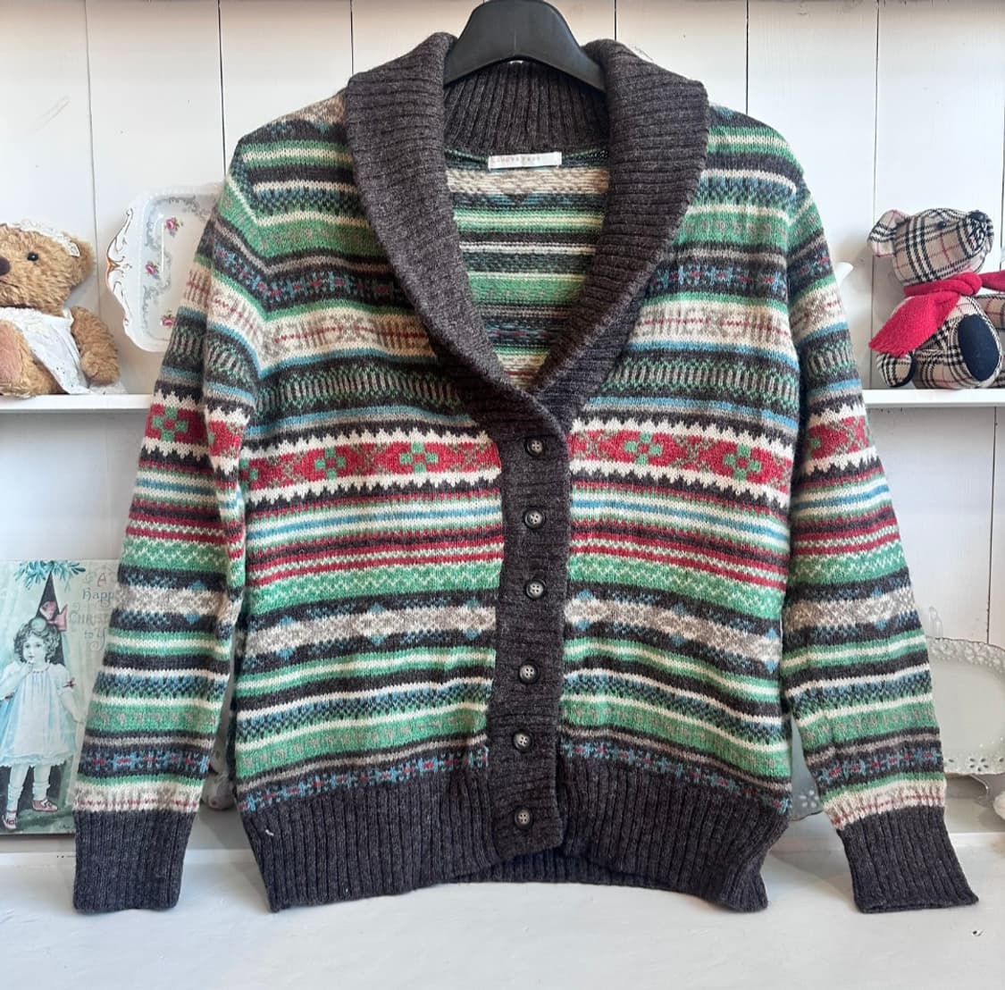 로니스팜 노르딕 숄카라 니트 가디건 상품이미지5