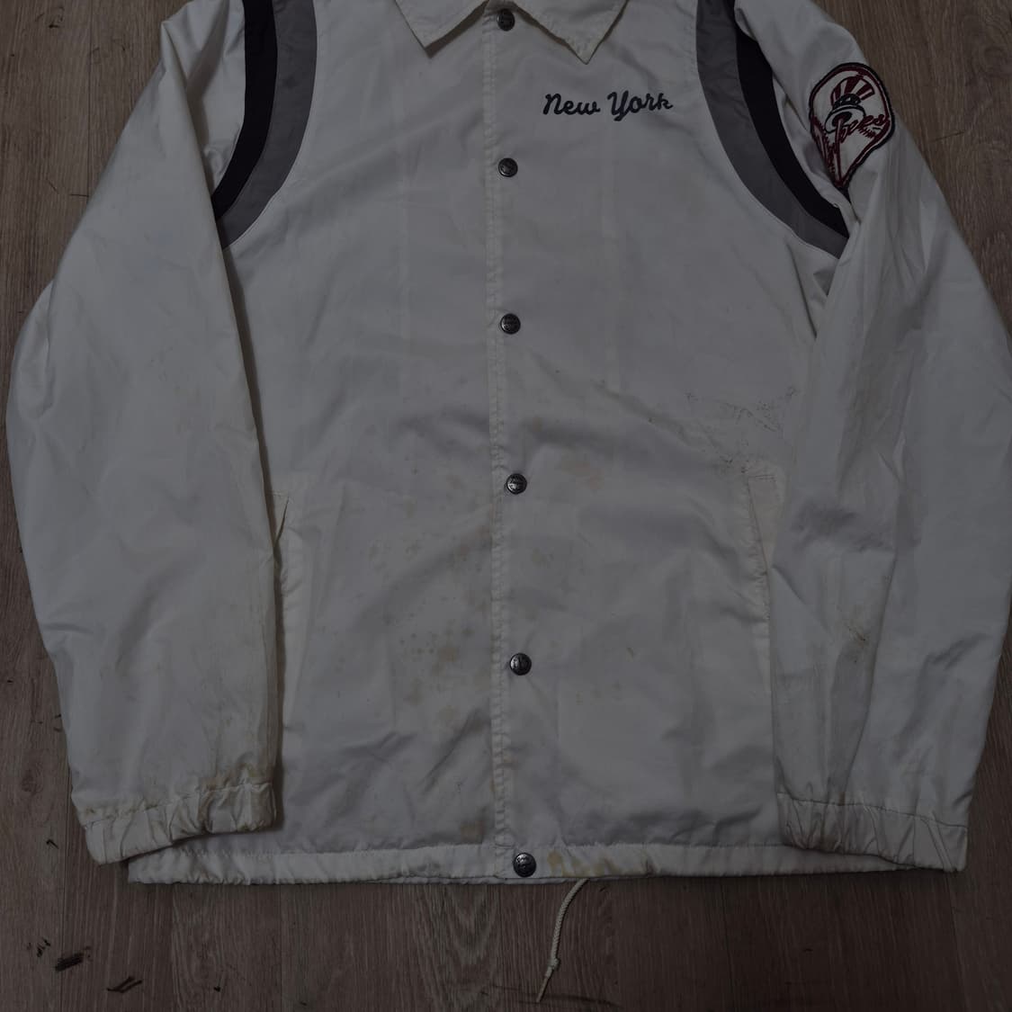 MLB 뉴욕양키스 로고 와펜 바람막이 코치자켓 L(100) 상품이미지3