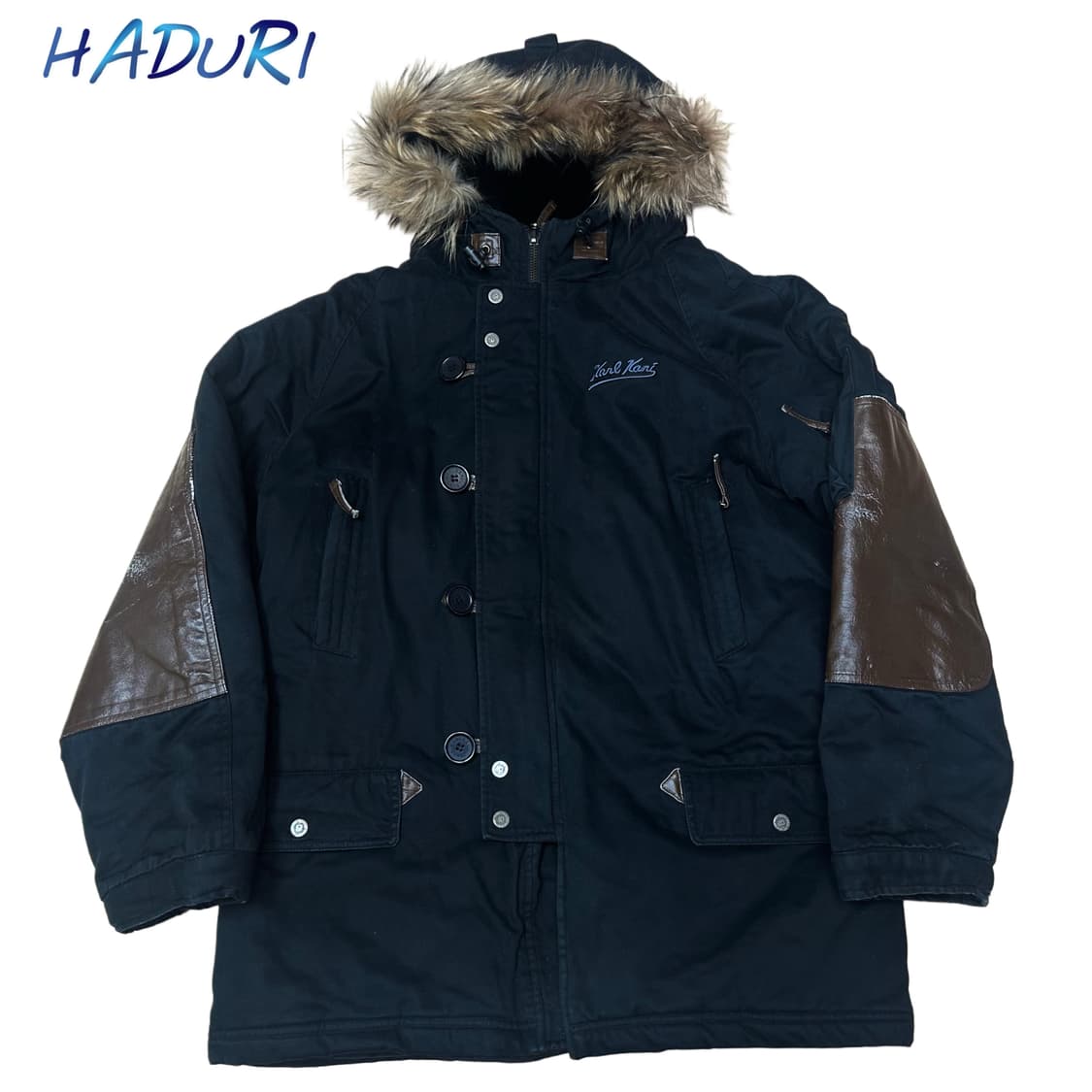 칼카니 블랙 후드퍼야상자켓 L 상품이미지1